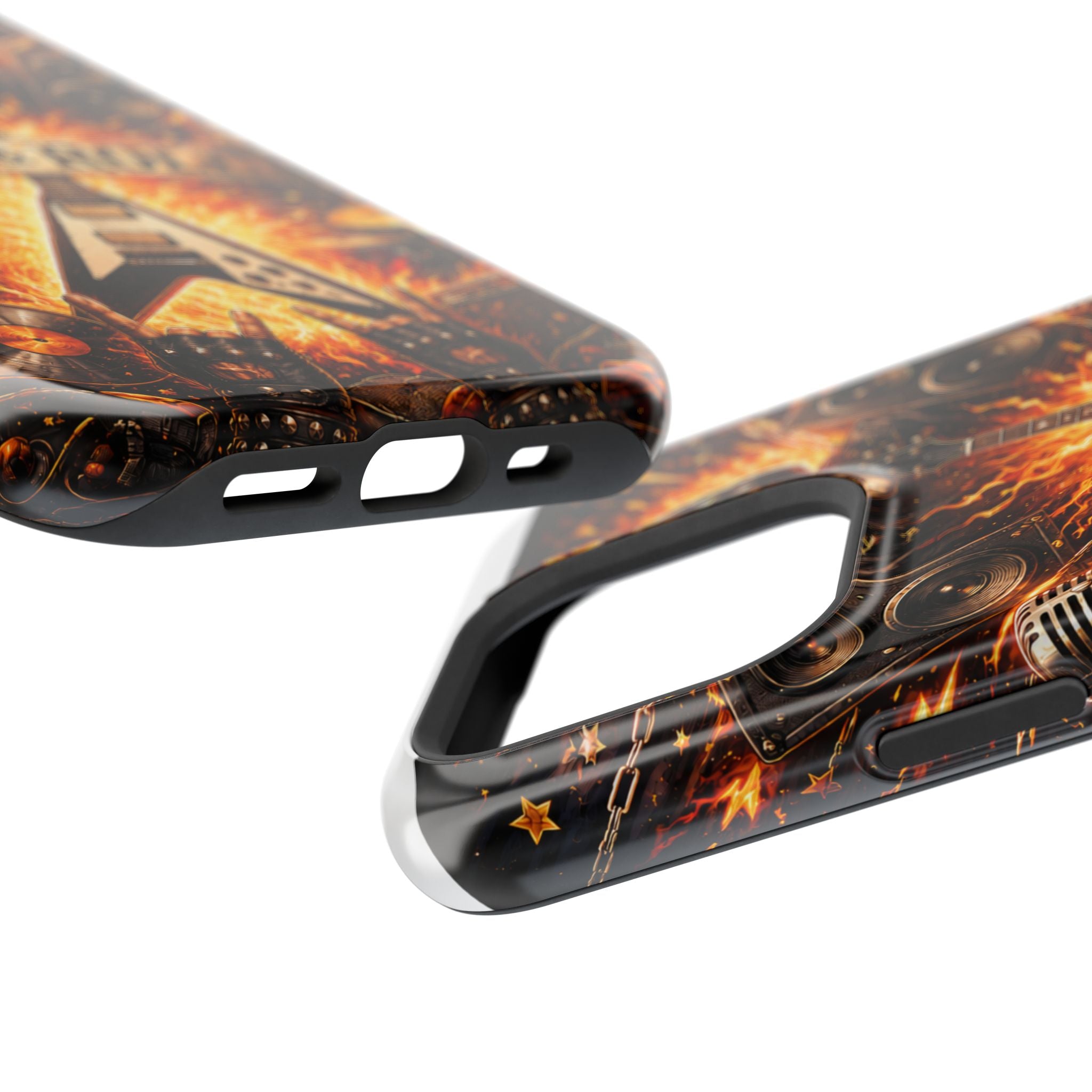 Rock & Roll Skull Guitar Phone Case — Magnetic Impact-Resistant