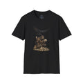 Bone Collector & Raven T-Shirt — Gothic Skull Cemetery Tee
