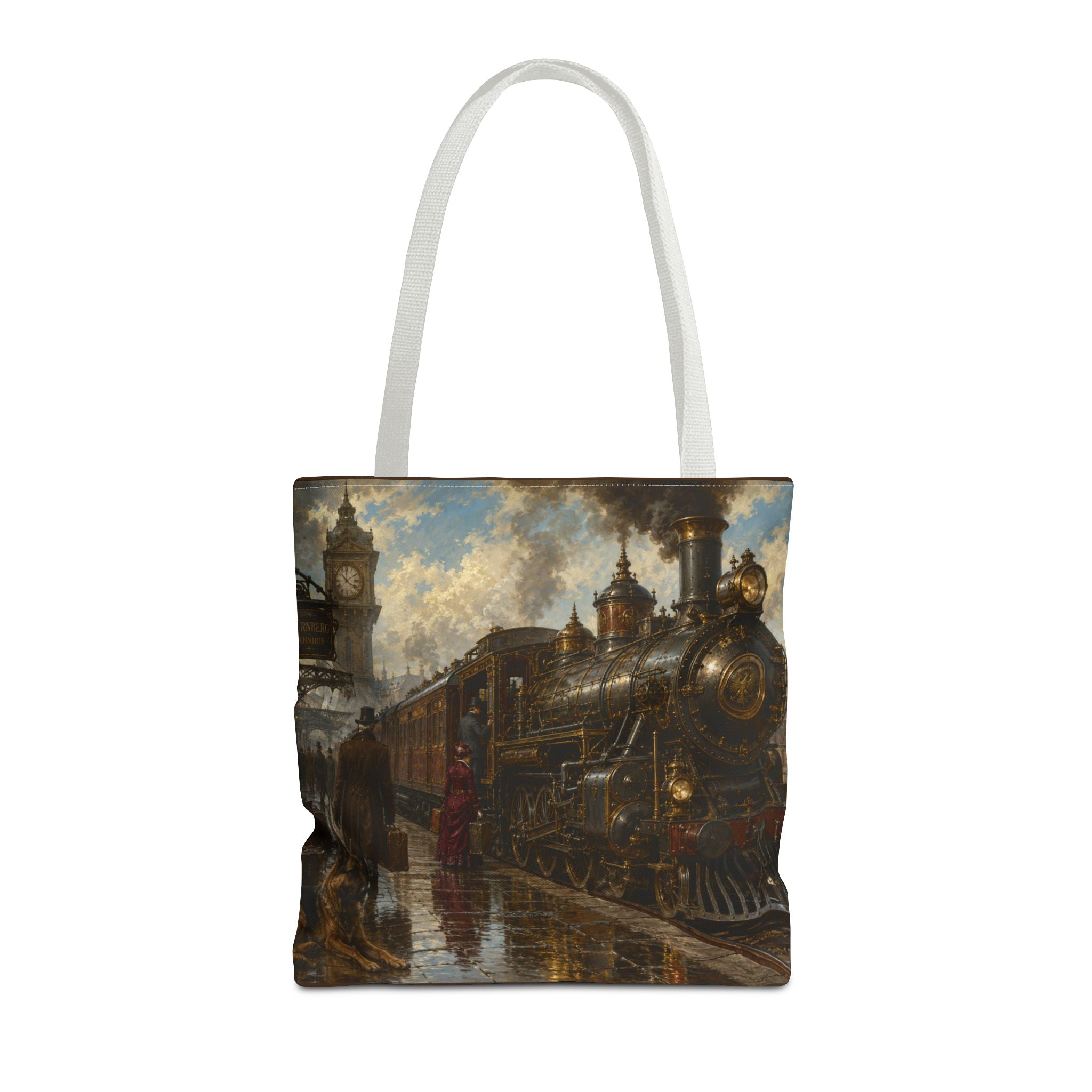 Steampunk Tote Bag — Victorian Station Art All-Over Print