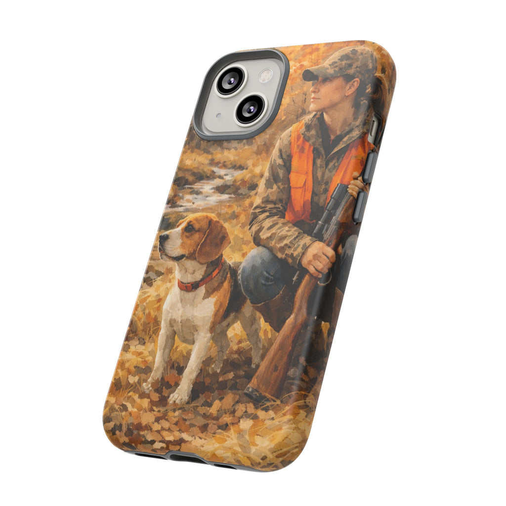 Hunter and Beagle Phone Case — Hunting Dog Autumn Camouflage iPhone Cover