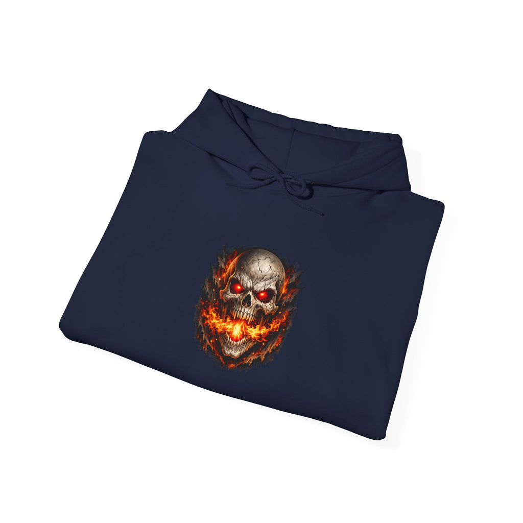 Devil's Reject Hoodie — Fiery Skull Graphic Pullover