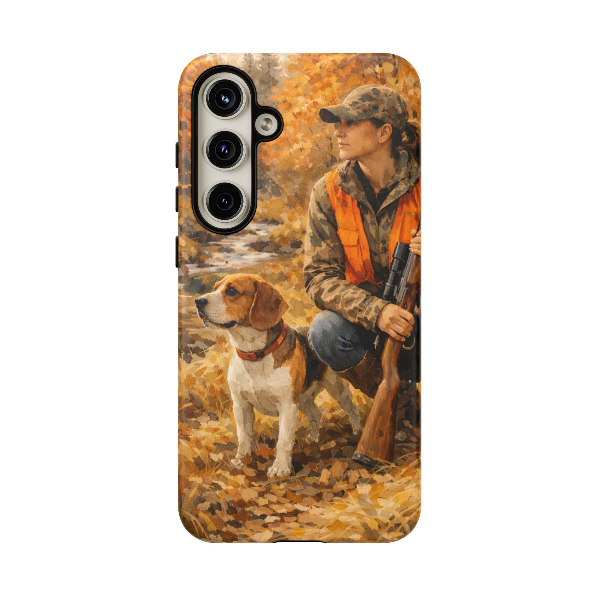 Hunter and Beagle Phone Case — Hunting Dog Autumn Camouflage iPhone Cover