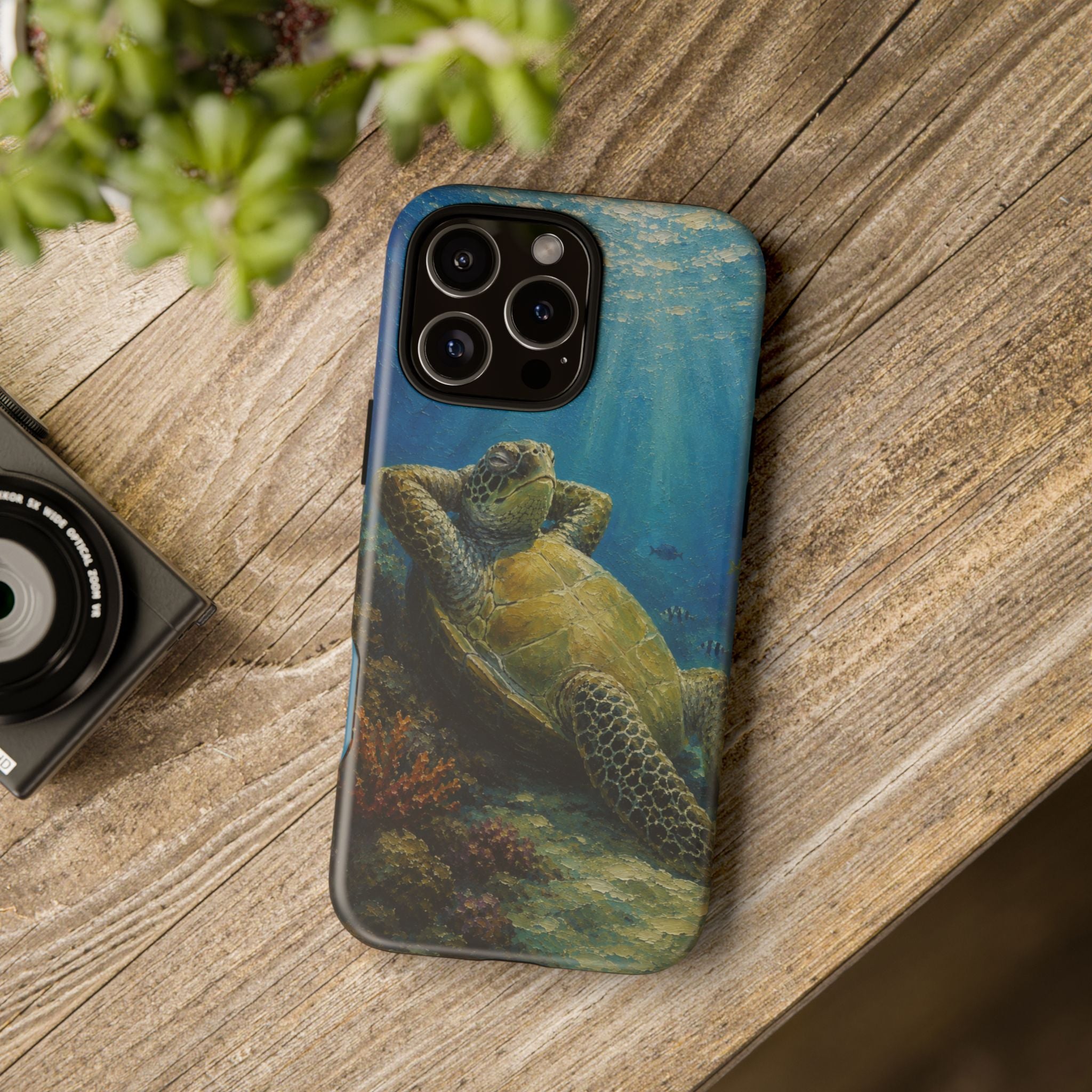 Sea Turtle Relaxation Phone Case — Ocean Underwater Art Protective Tough Case