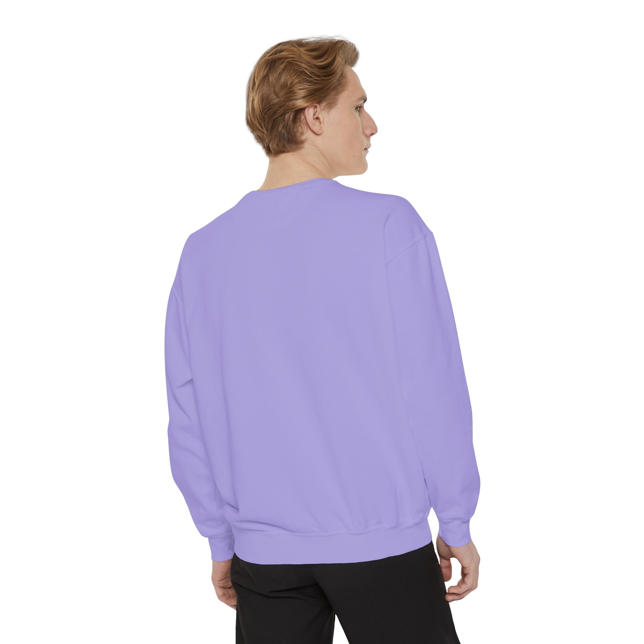 Dragon Night Sweatshirt — Mystical Purple Dragon Over Moonlit Village