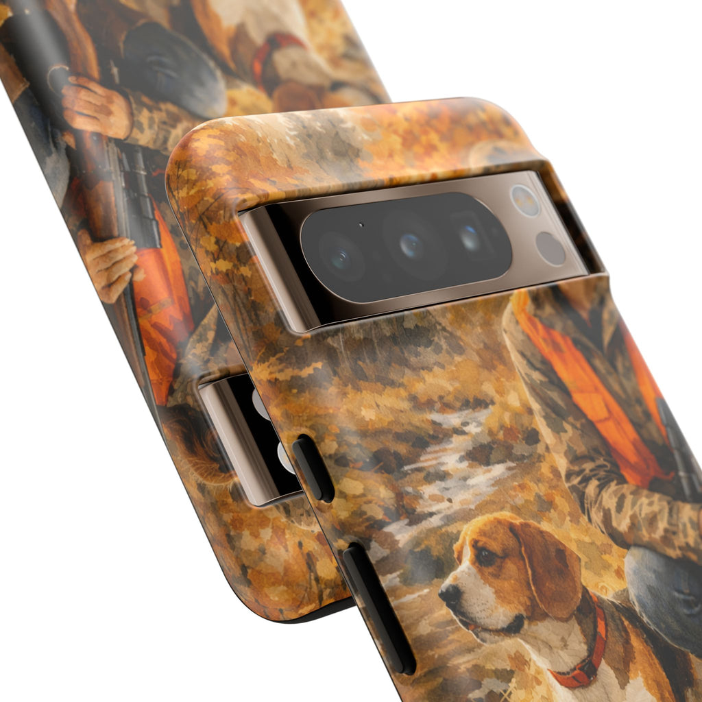 Hunter and Beagle Phone Case — Hunting Dog Autumn Camouflage iPhone Cover