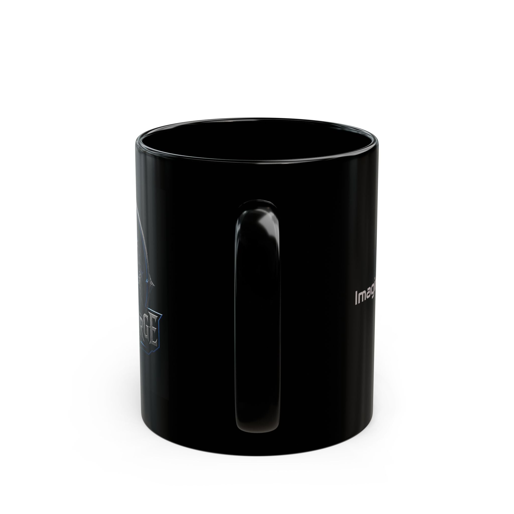 GhostForge Studio Black Mug – Dark Gamer Logo Coffee Cup (11oz/15oz)