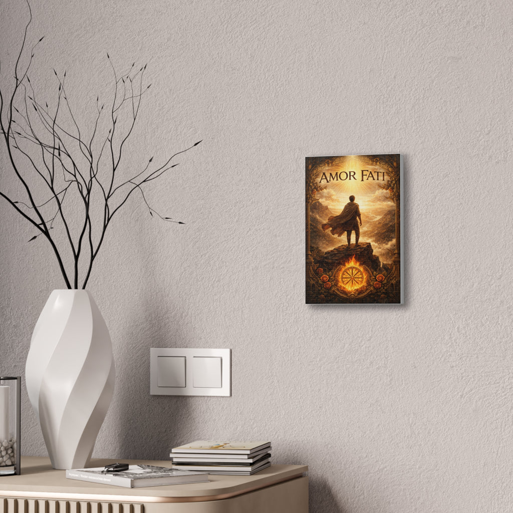 Amor Fati Canvas Wall Art — Stoic Journey Inspirational Print