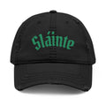 Sláinte Distressed Embroidered Dad Hat — Irish Cheers Baseball Cap