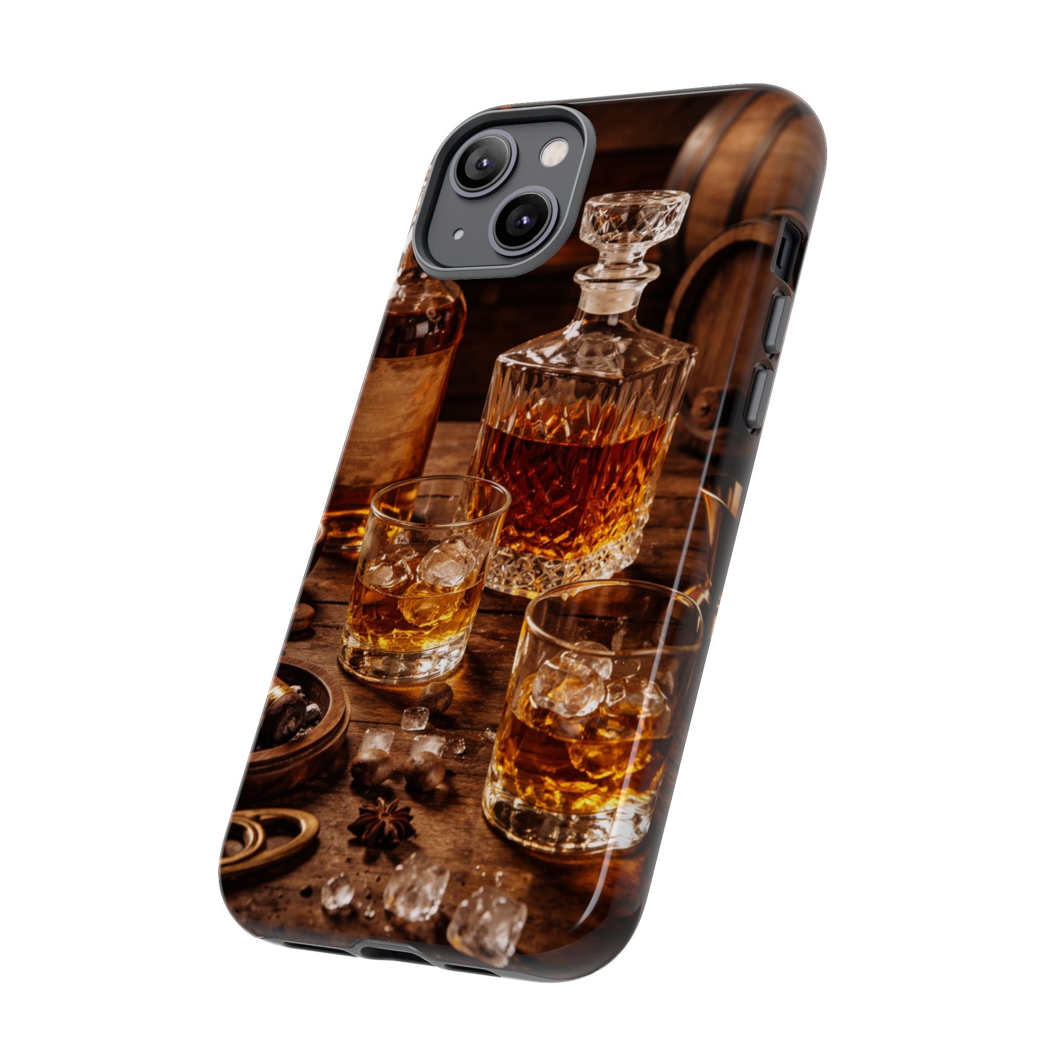 Whiskey Decanter Phone Case — Vintage Bar Spirits Protective Tough Case