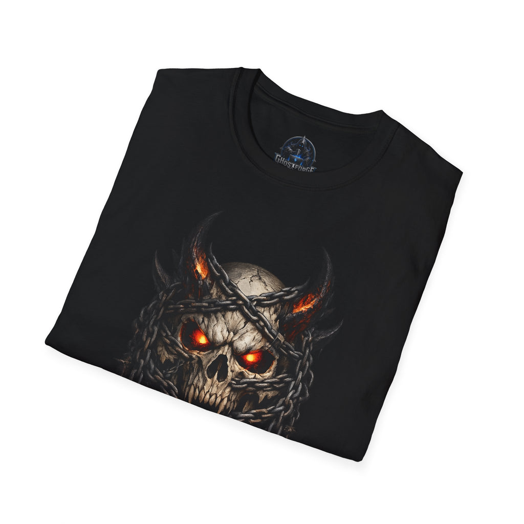 Demonic Skull T-Shirt — Flaming Skull Graphic Tee