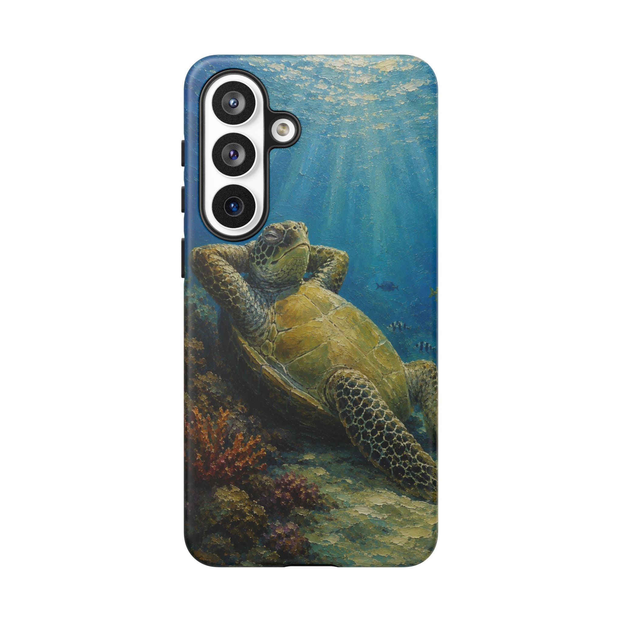 Sea Turtle Relaxation Phone Case — Ocean Underwater Art Protective Tough Case