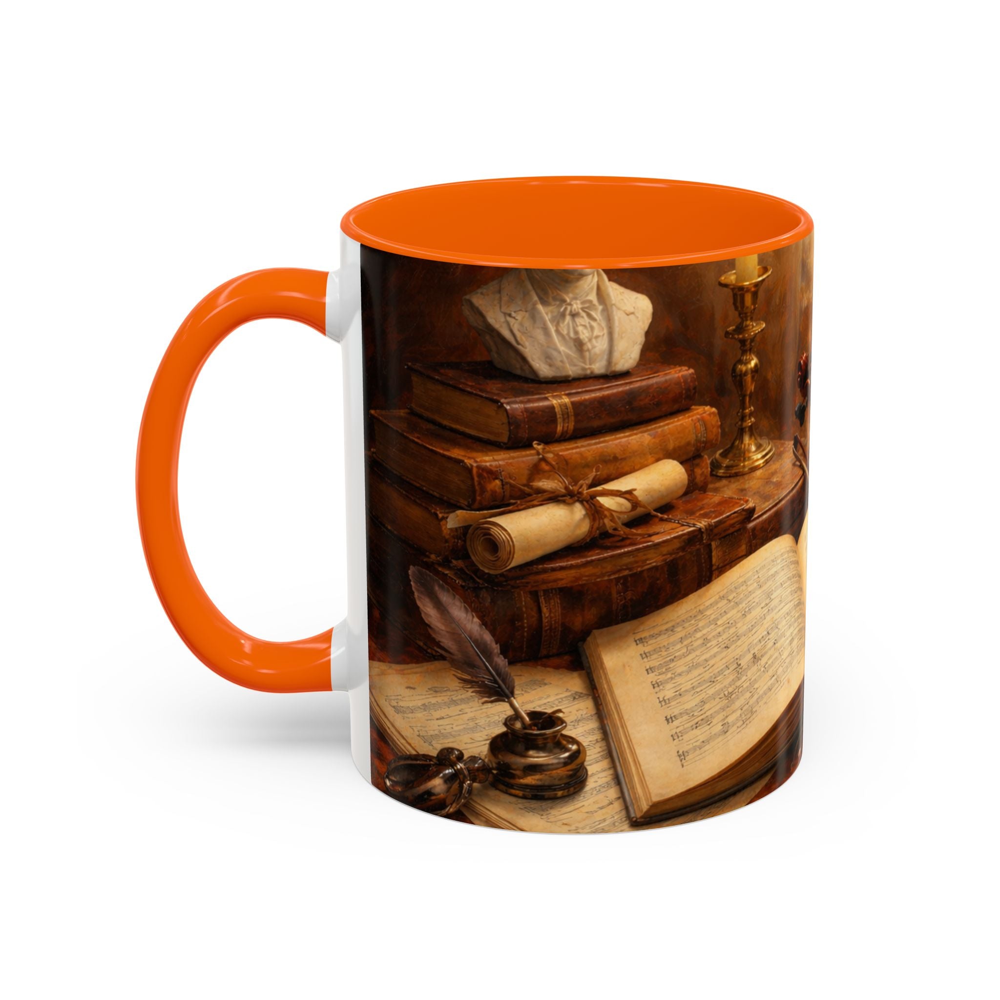 Classical Music Coffee Mug – Classical Music Floral Design (11/15 oz)