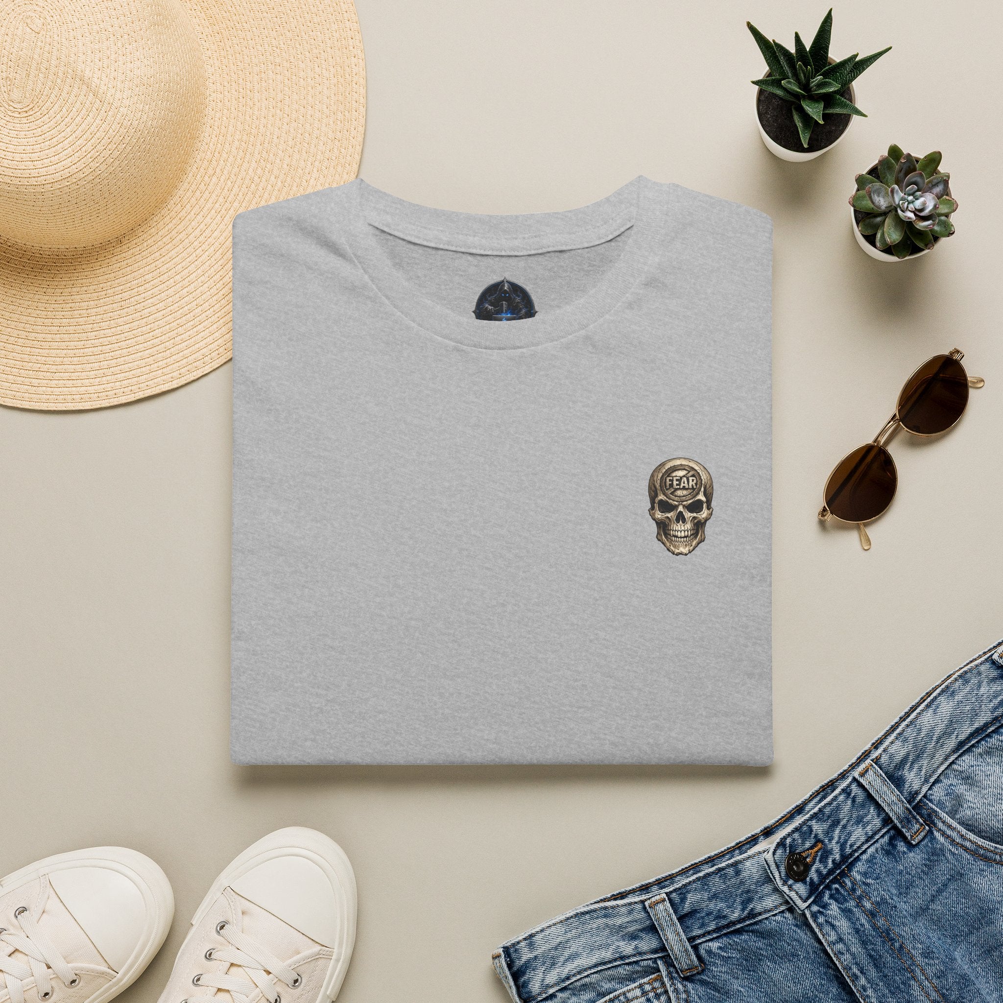 Premium NoFear Skull Vintage Skull T‑Shirt