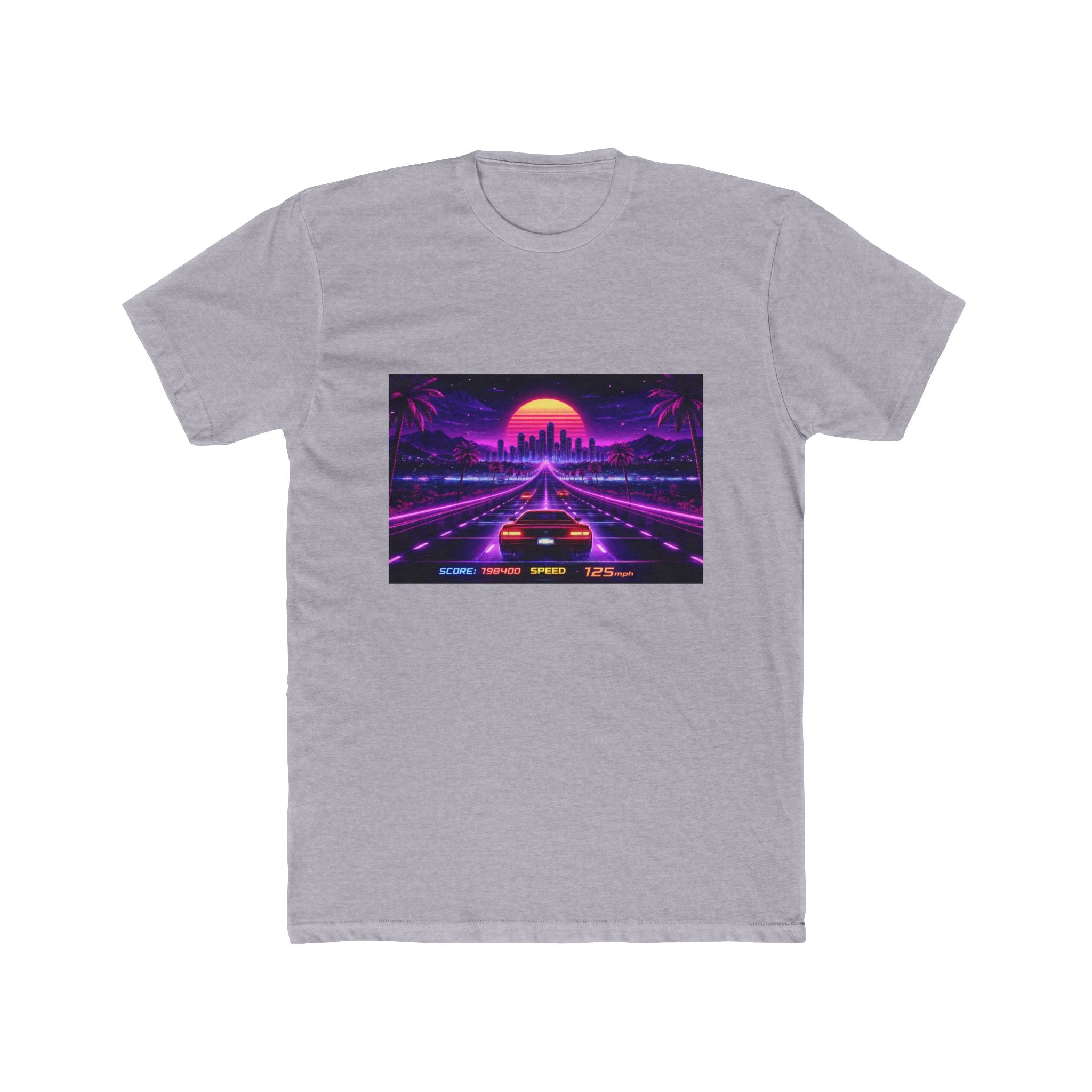 Retro Sunset Drive T‑Shirt — Vaporwave 80s Synthwave Graphic Tee