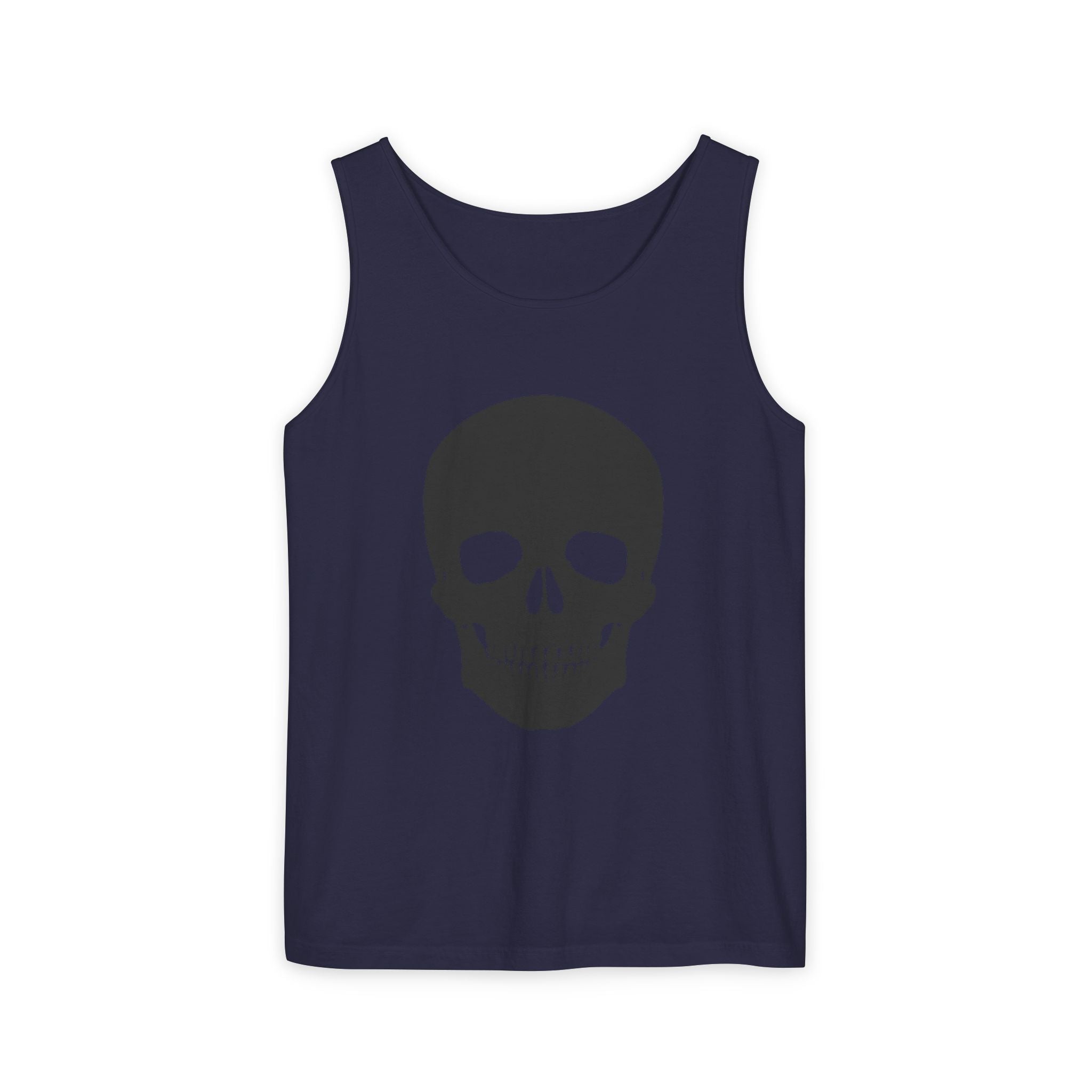 Skull Graphic Tank Top — Bold Black Skull Summer Vest
