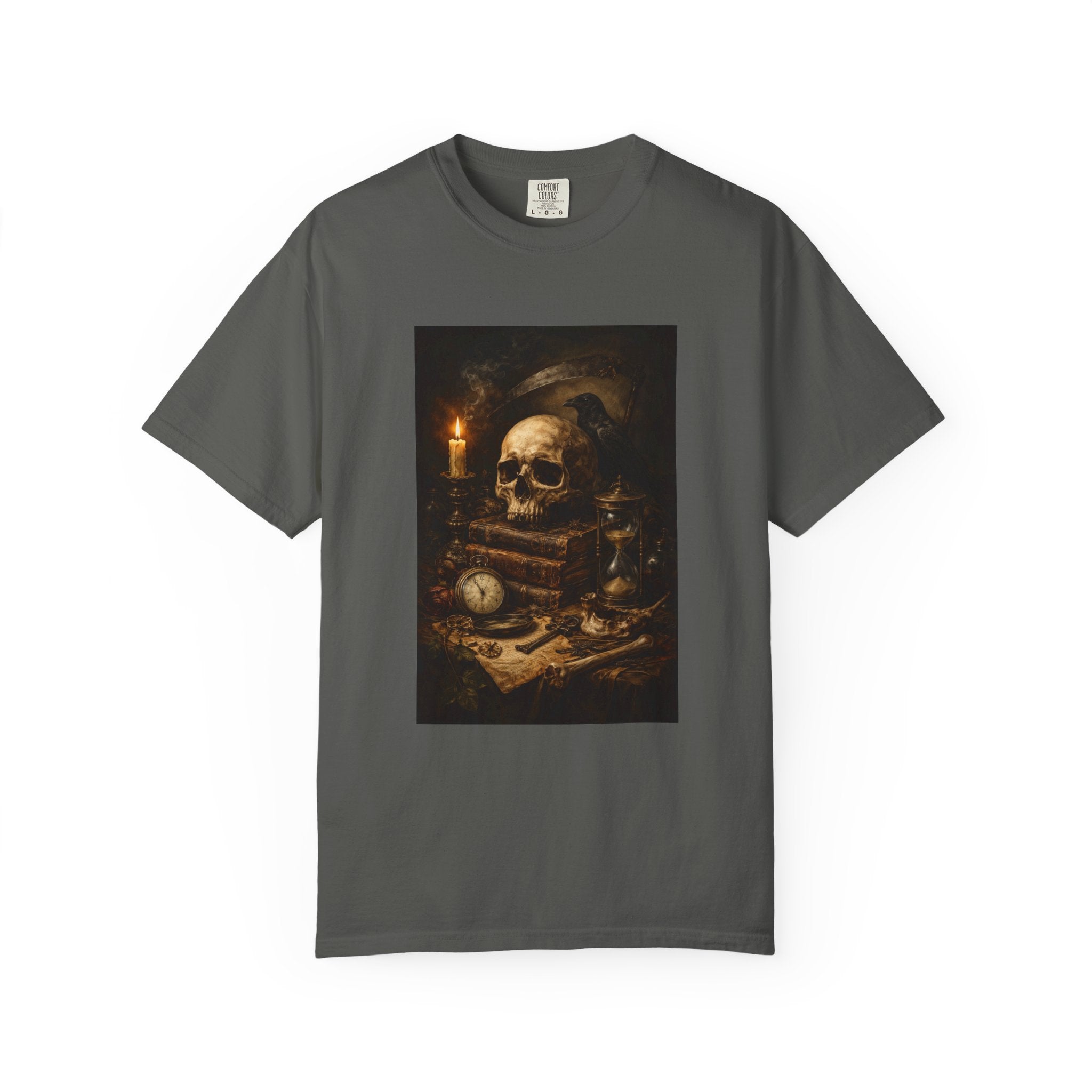 Skull & Candle - Memento Mori T-Shirt — Vintage Vanitas Art Tee