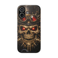 Skull Goggles Card Wallet Phone Case — Steampunk Red-Eye Armor
