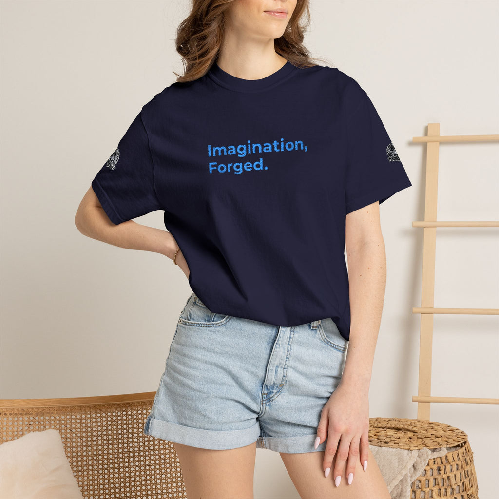 Premium Edition Imagination, Forged. Embroidered Tee — Graphic Garment-Dyed T-Shirt