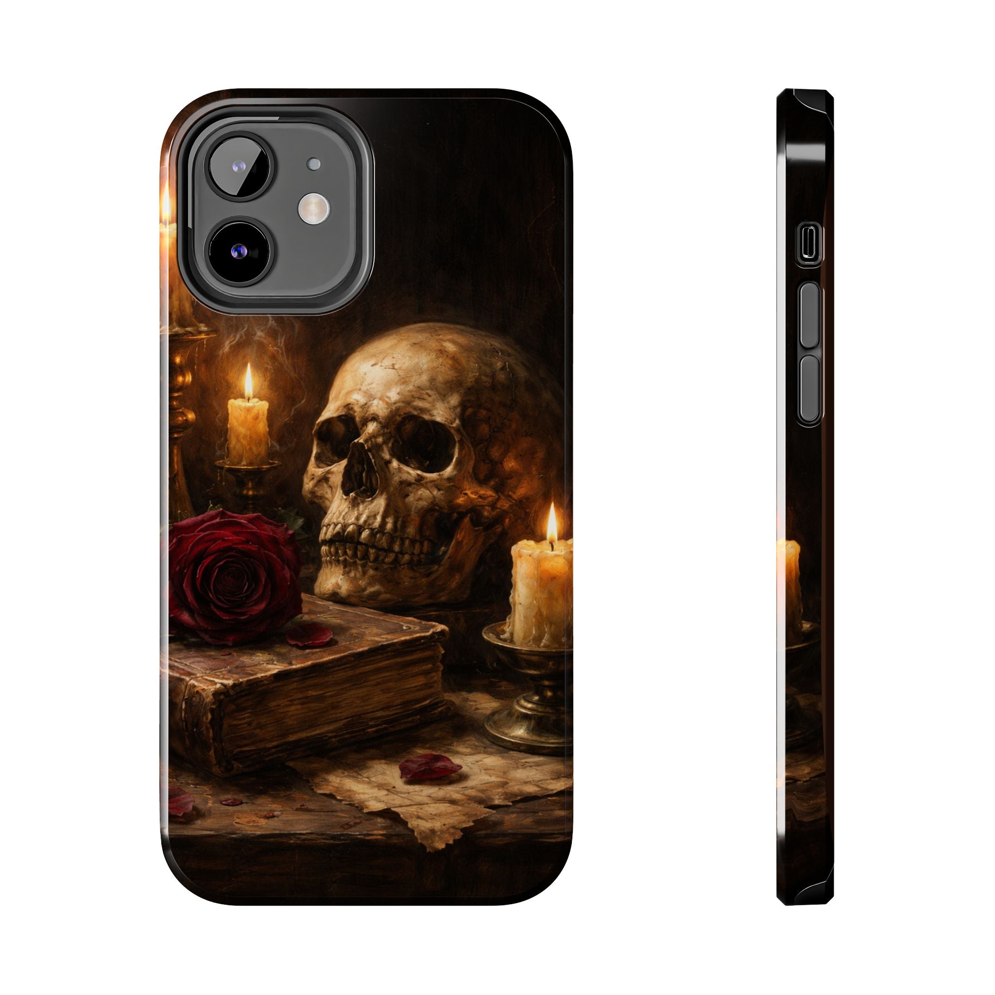Skull & Candle Tough Phone Case — Memento Mori Protective Cover