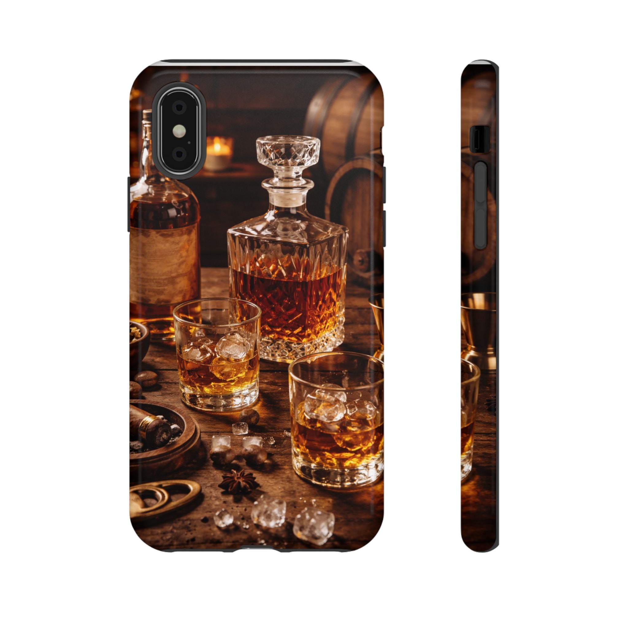 Whiskey Decanter Phone Case — Vintage Bar Spirits Protective Tough Case