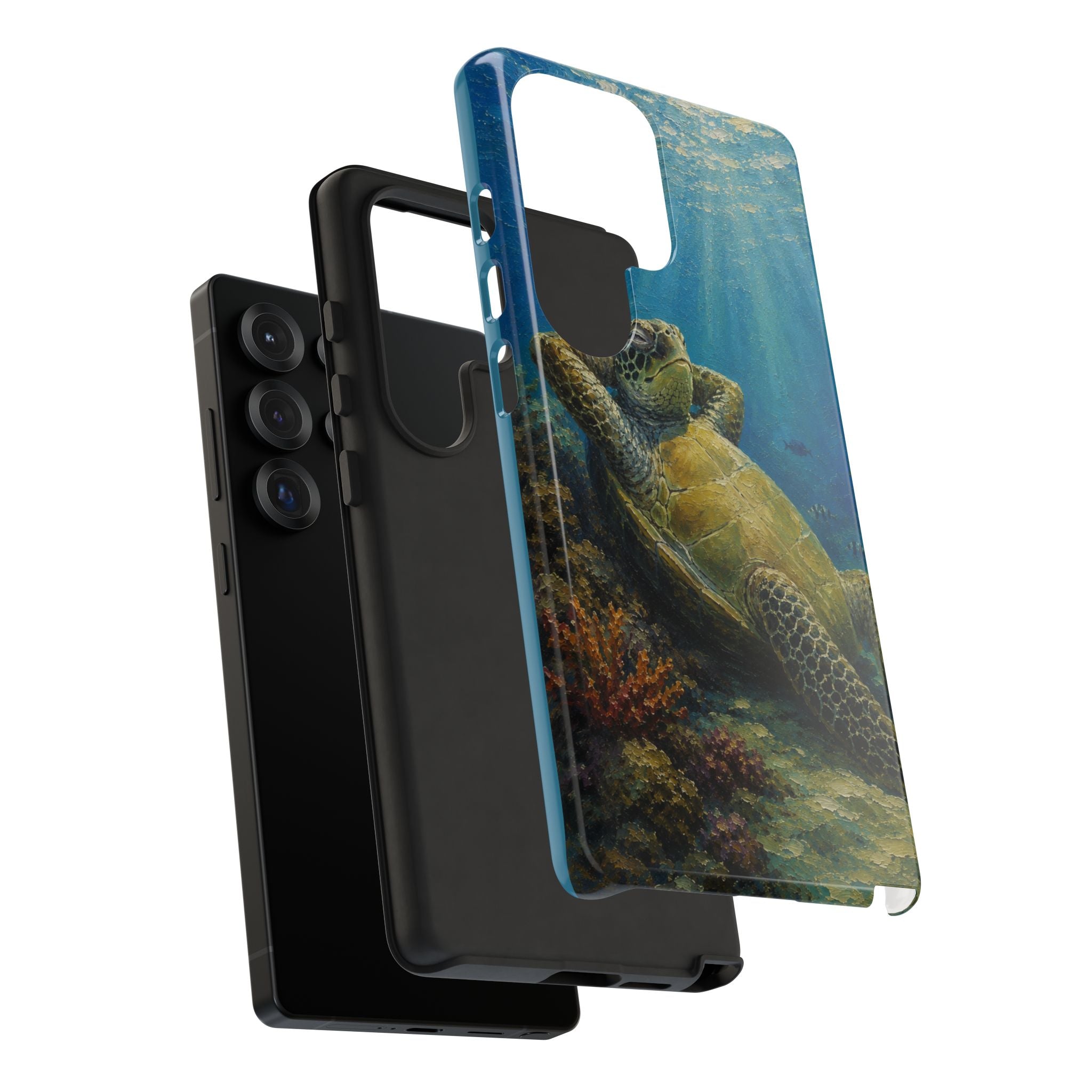 Sea Turtle Relaxation Phone Case — Ocean Underwater Art Protective Tough Case