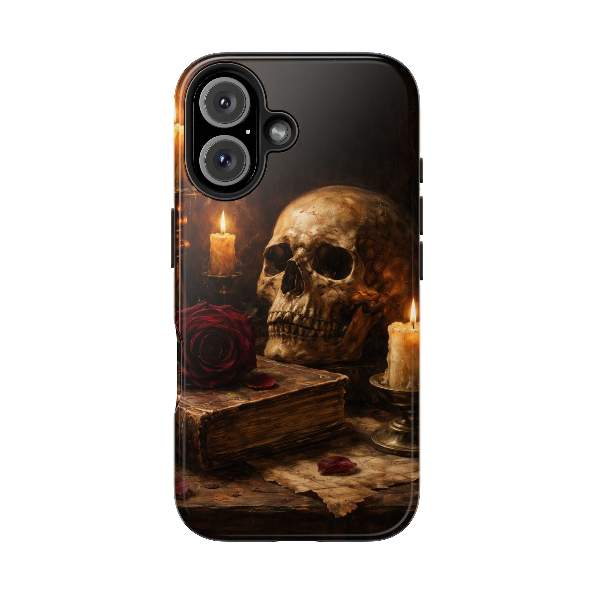 Skull & Candle Tough Phone Case — Memento Mori Protective Cover