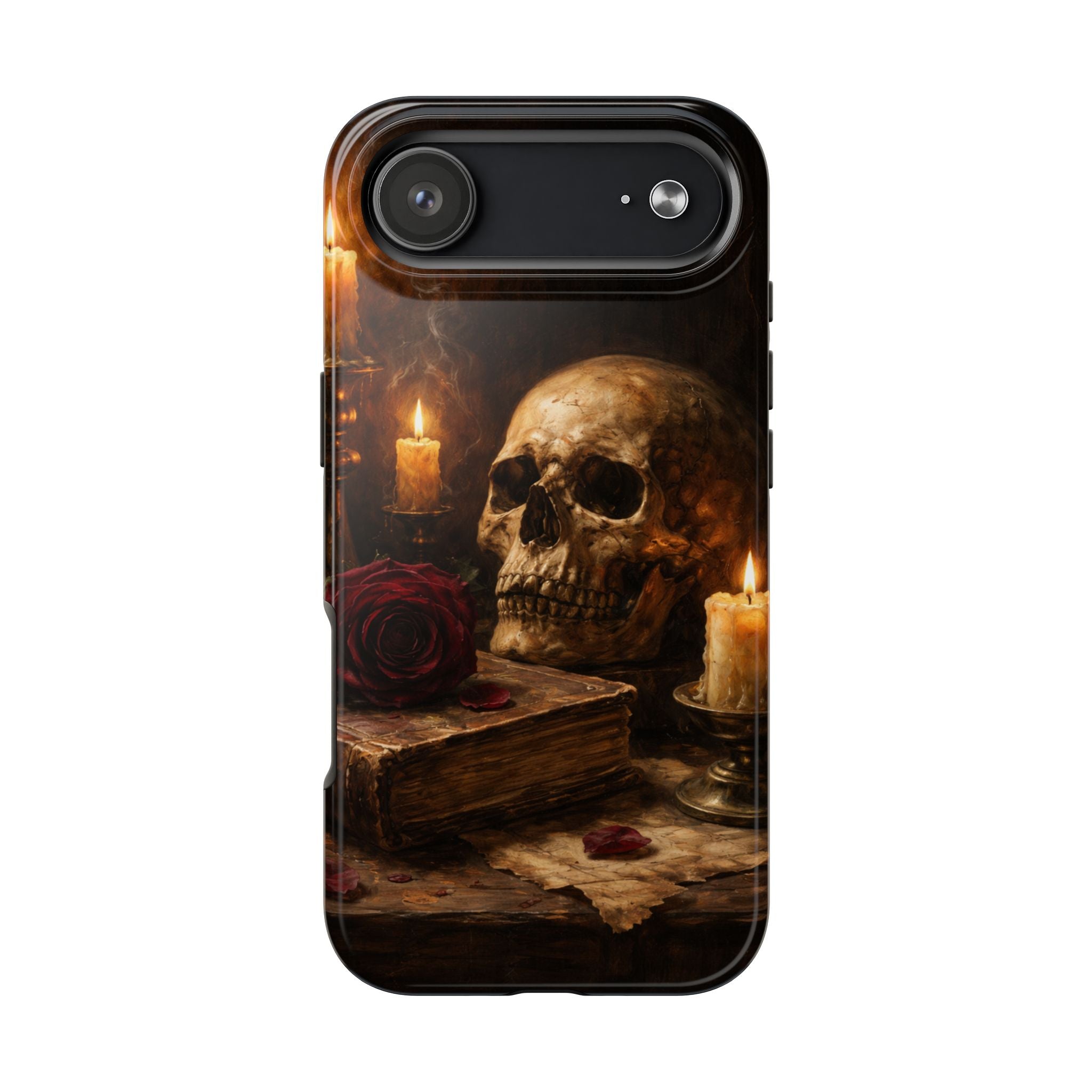 Skull & Candle Tough Phone Case — Memento Mori Protective Cover