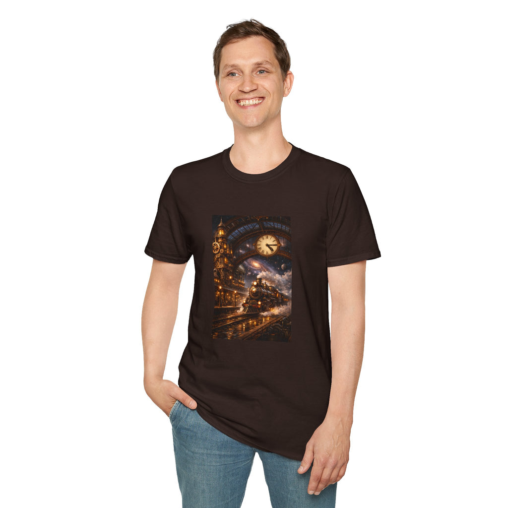 Steampunk Train T-Shirt — Steampunk Nightscape Tee
