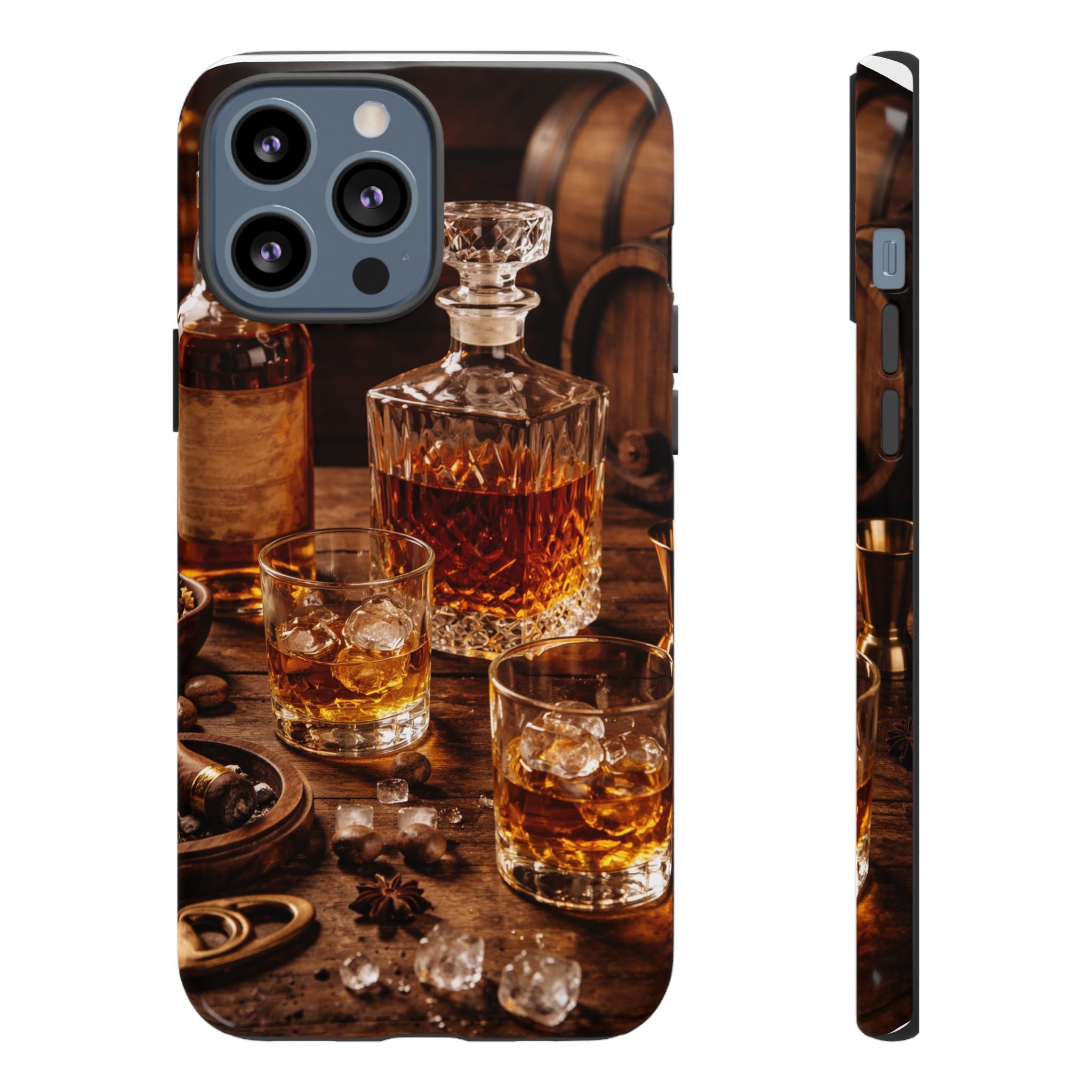 Whiskey Decanter Phone Case — Vintage Bar Spirits Protective Tough Case