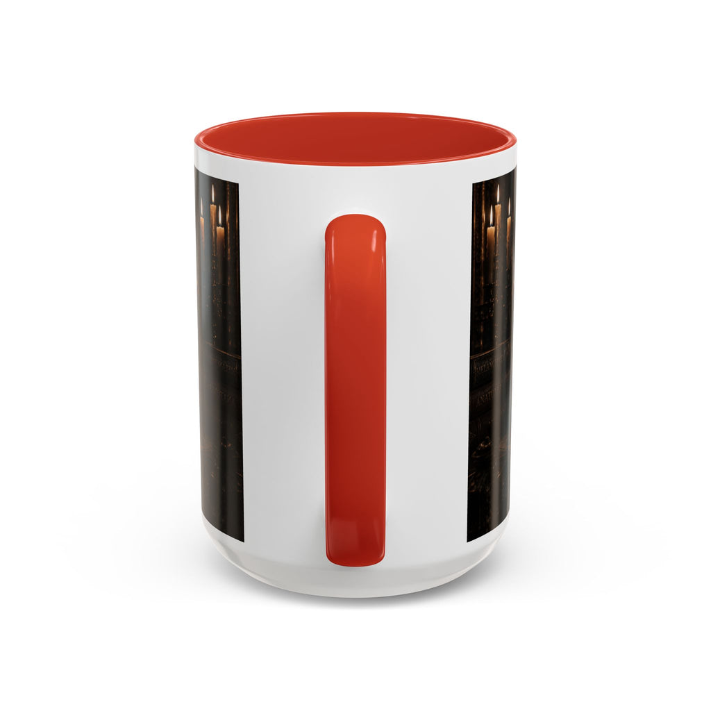 Gothic Skull Coffee Mug — Candlelit Occult Library Accent Mug (11/15oz)