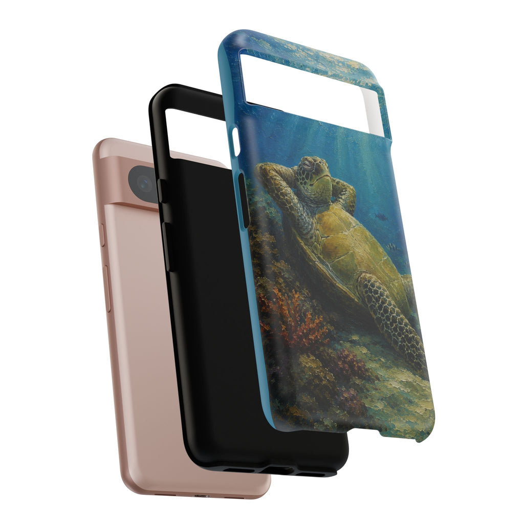 Sea Turtle Relaxation Phone Case — Ocean Underwater Art Protective Tough Case