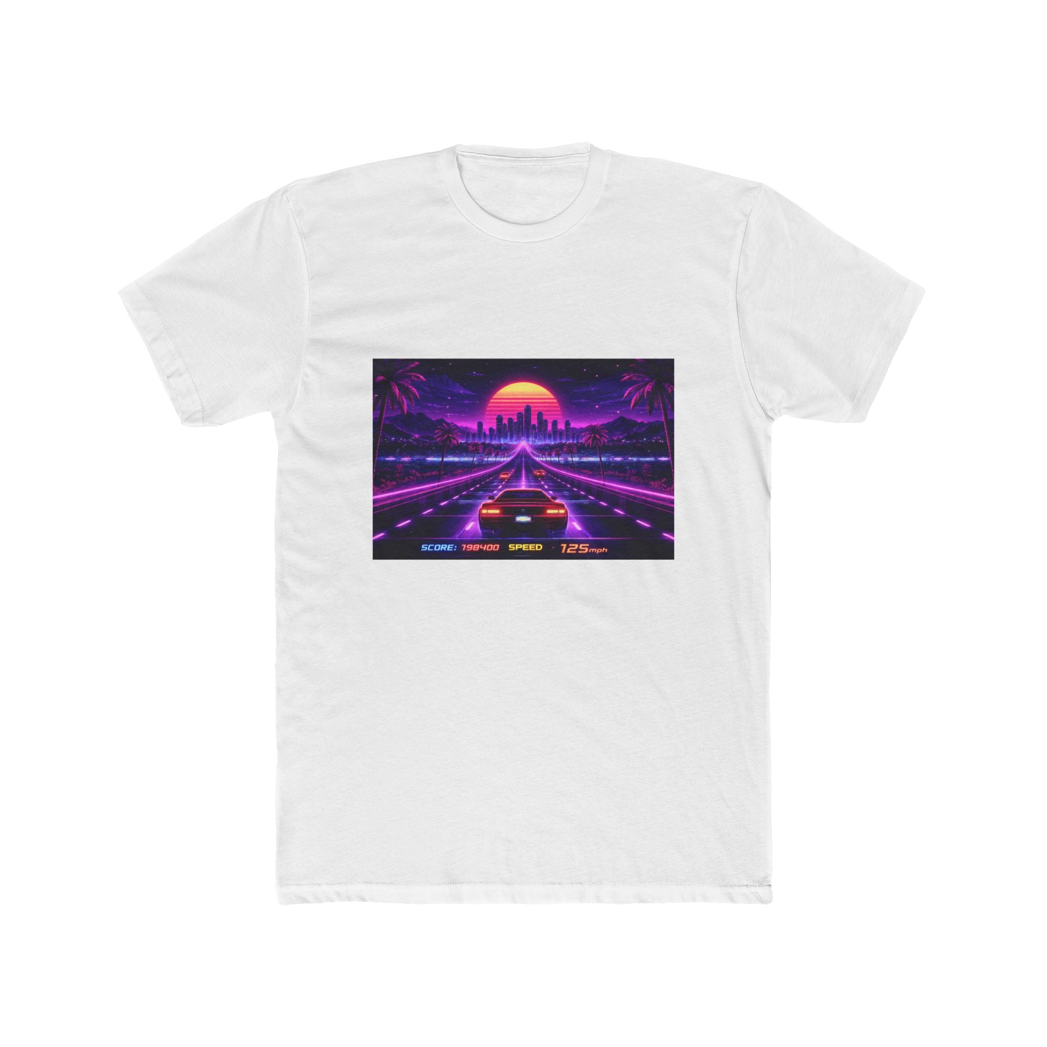 Retro Sunset Drive T‑Shirt — Vaporwave 80s Synthwave Graphic Tee
