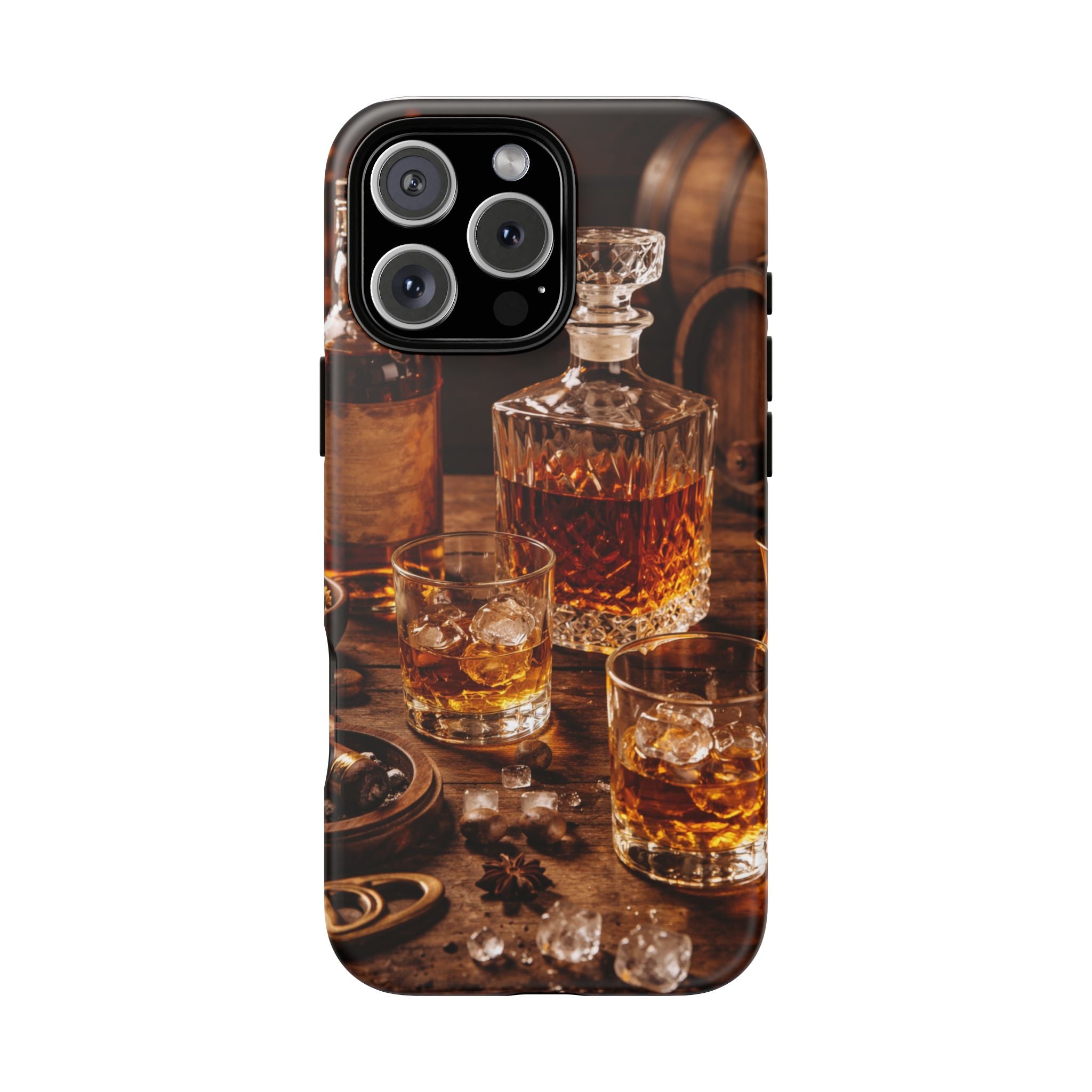 Whiskey Decanter Phone Case — Vintage Bar Spirits Protective Tough Case