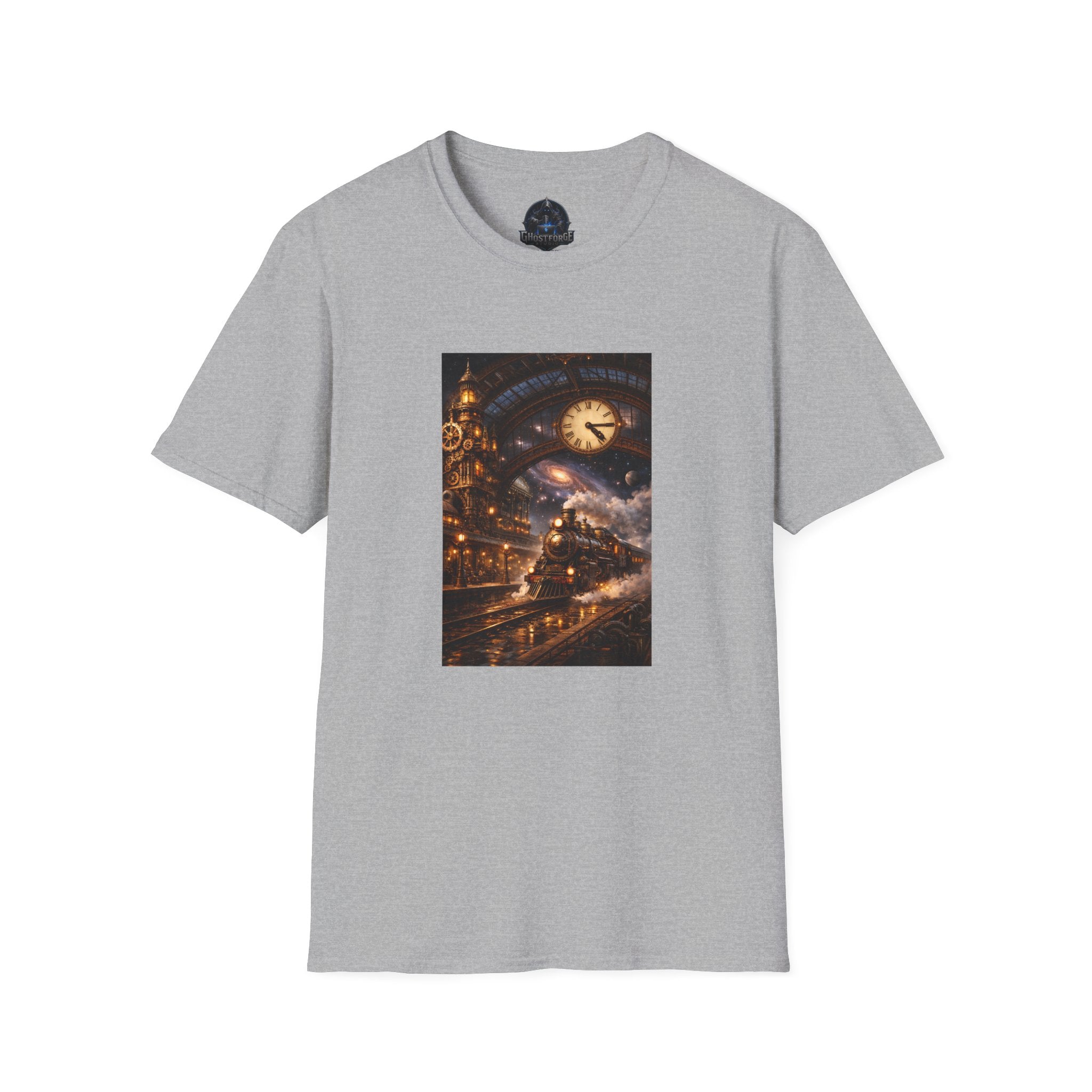 Steampunk Train T-Shirt — Steampunk Nightscape Tee