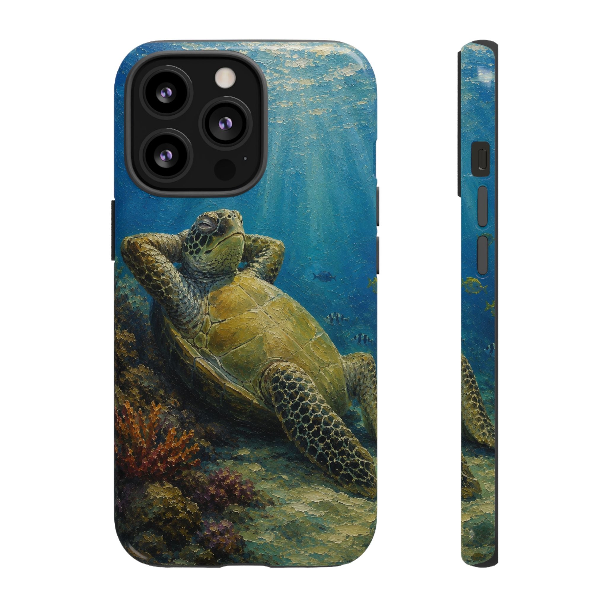 Sea Turtle Relaxation Phone Case — Ocean Underwater Art Protective Tough Case