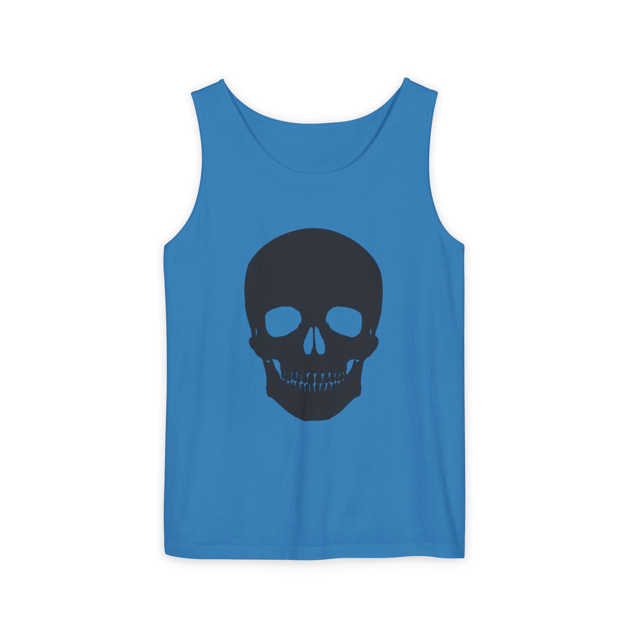 Skull Graphic Tank Top — Bold Black Skull Summer Vest