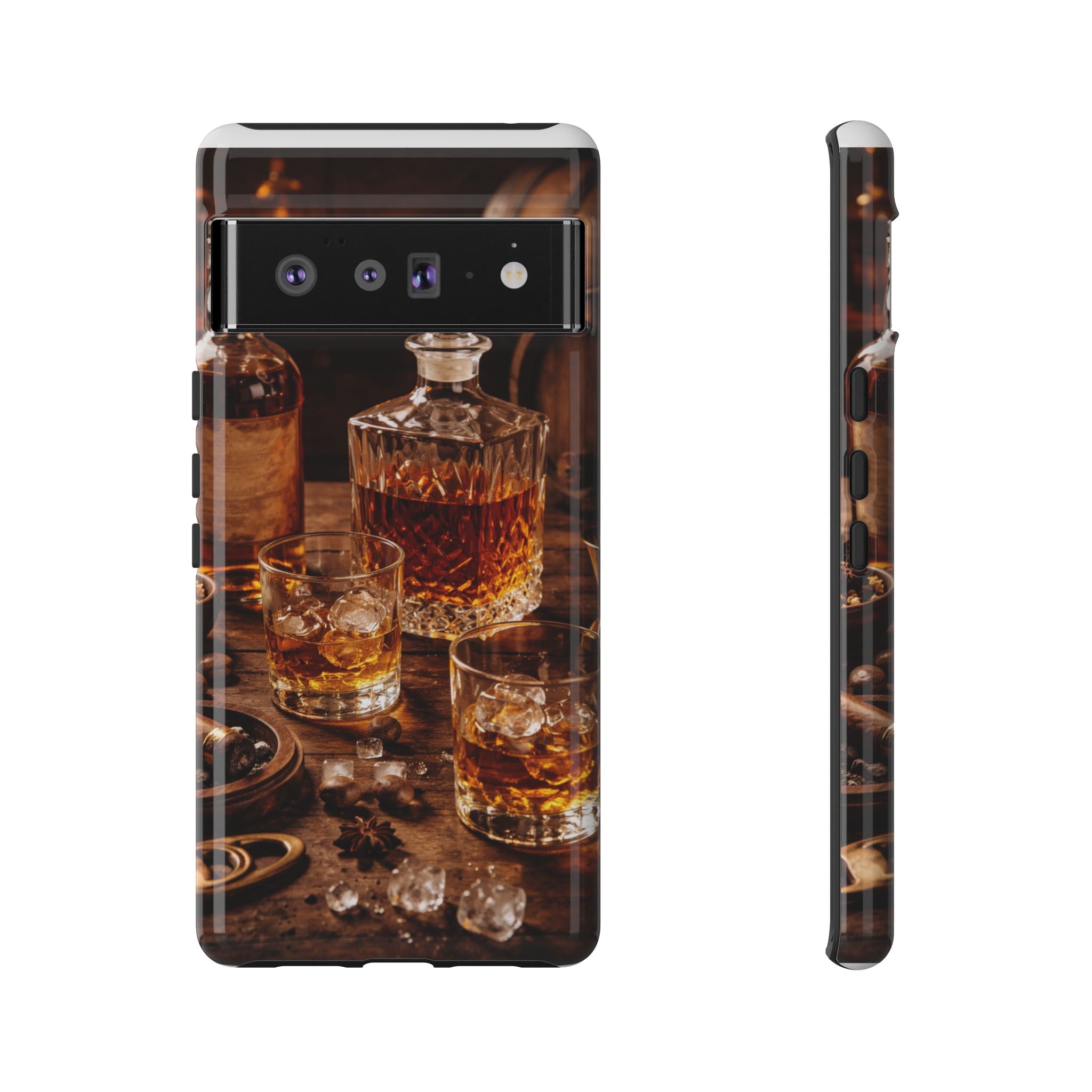 Whiskey Decanter Phone Case — Vintage Bar Spirits Protective Tough Case