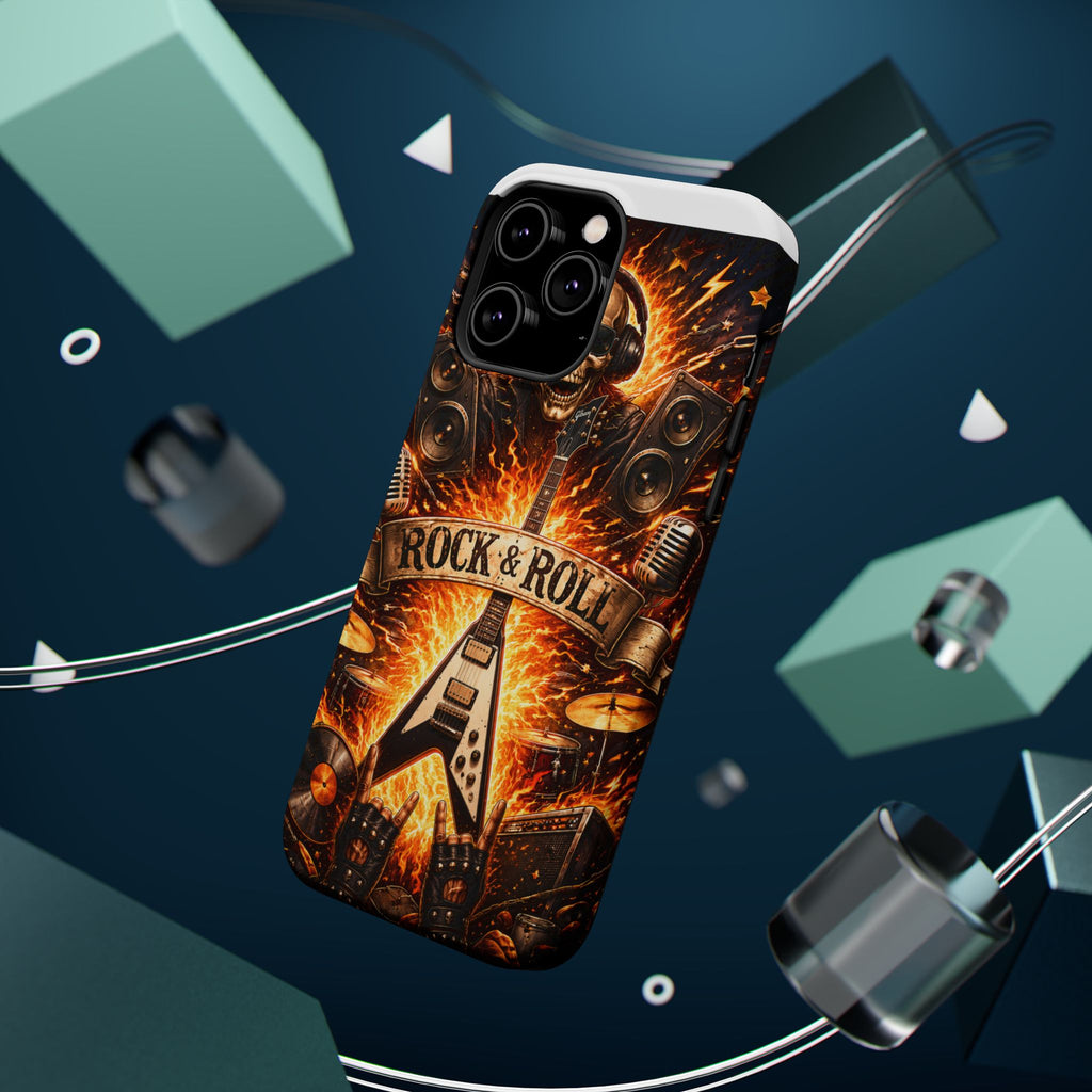 Rock & Roll Skull Guitar Phone Case — Magnetic Impact-Resistant