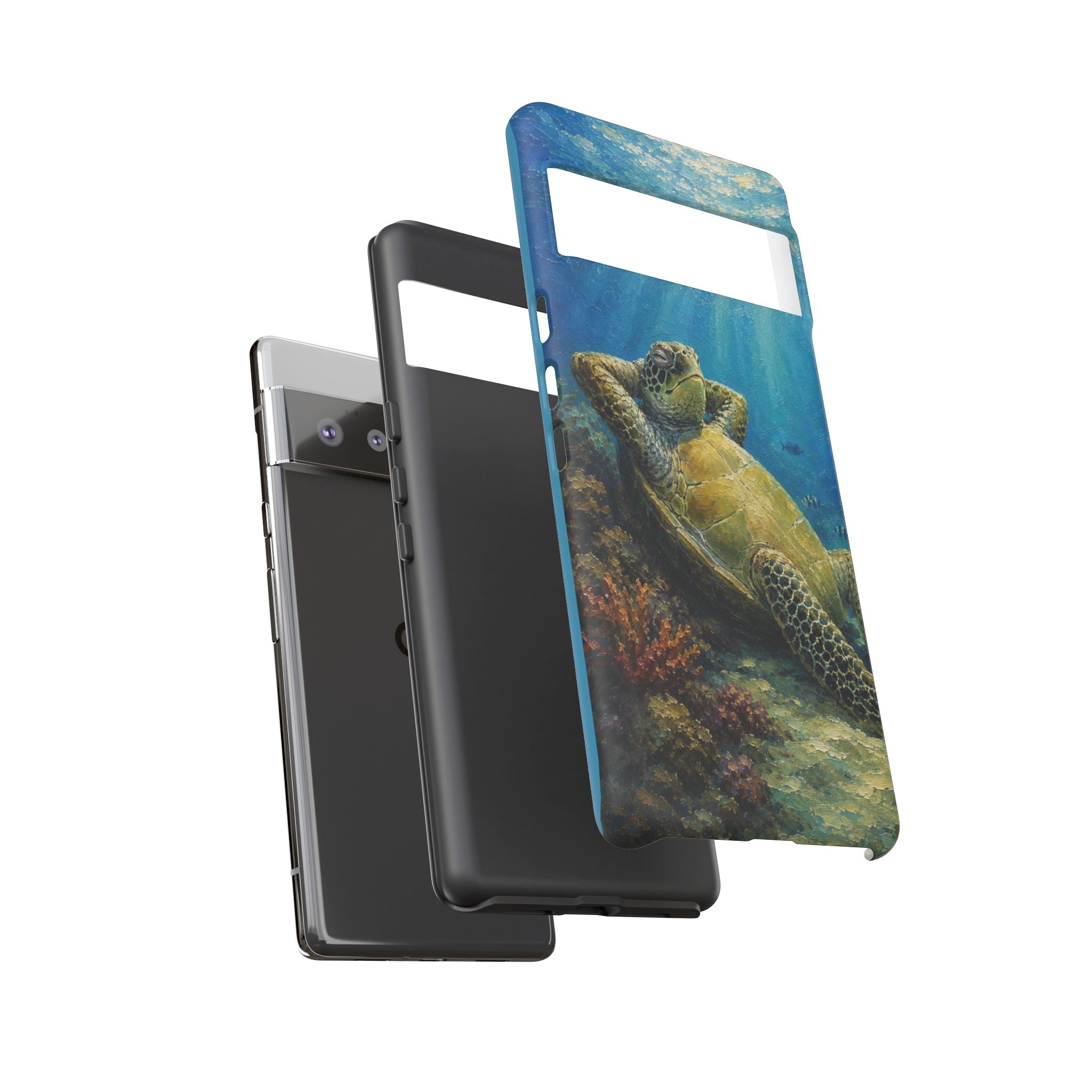 Sea Turtle Relaxation Phone Case — Ocean Underwater Art Protective Tough Case