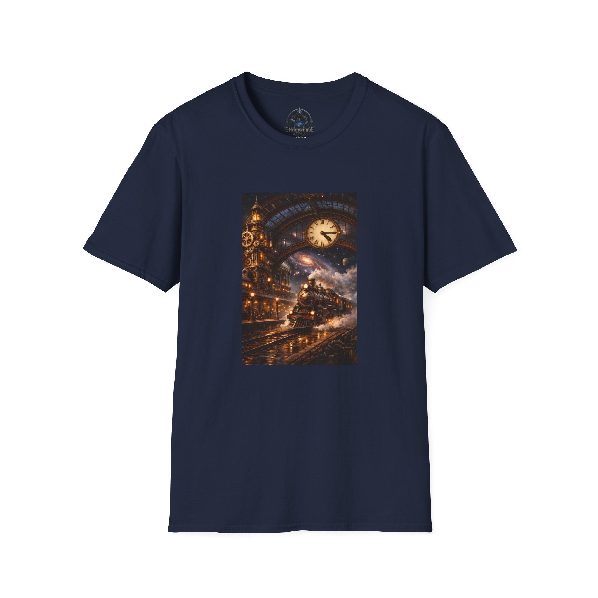 Steampunk Train T-Shirt — Steampunk Nightscape Tee
