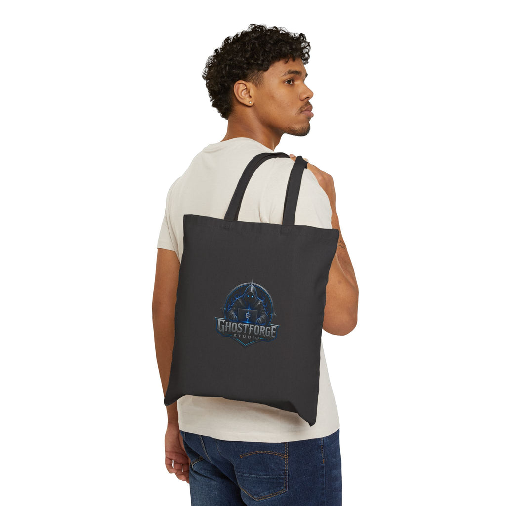 GhostForge Logo Tote Bag — Cotton Canvas Reusable Shopper