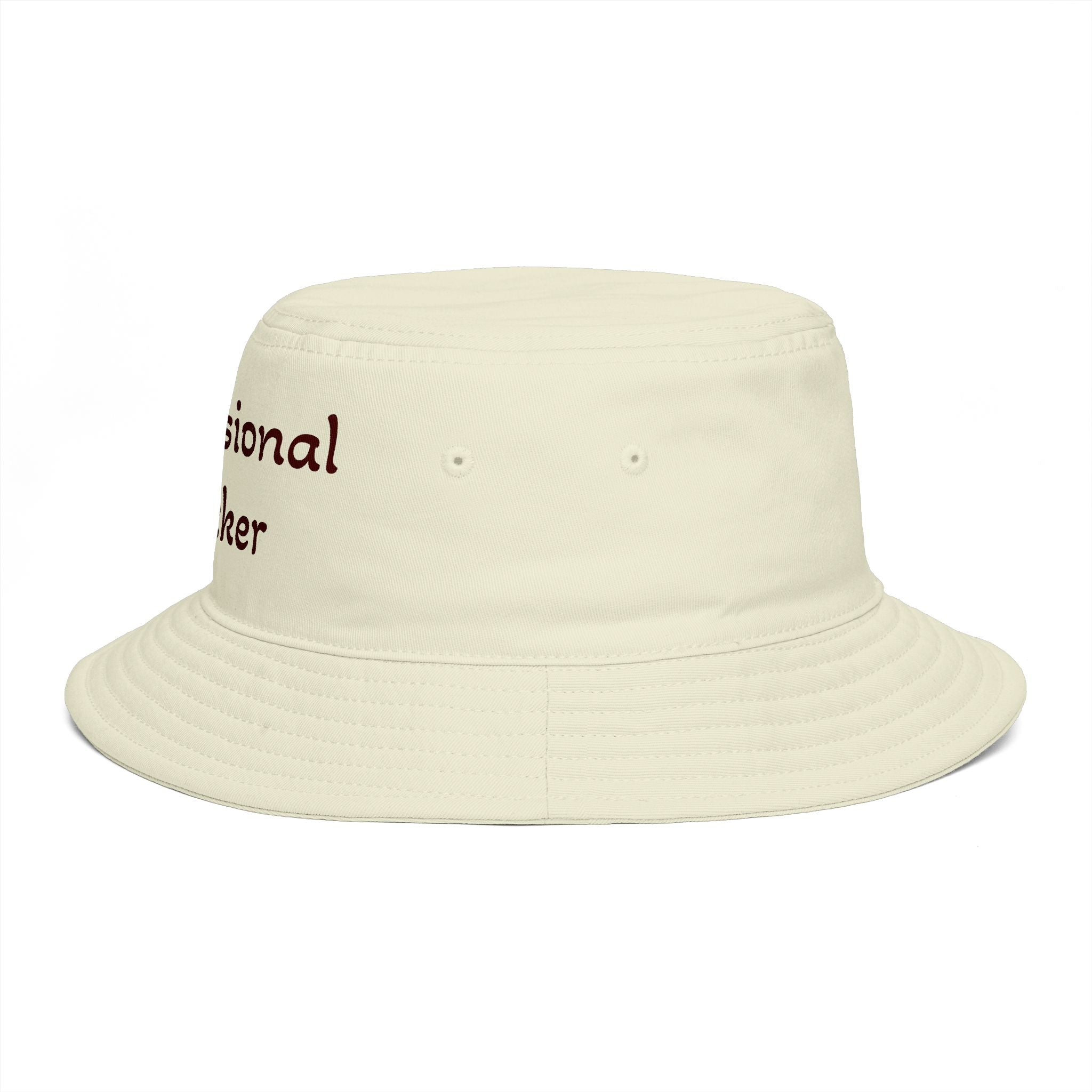 Professional Slacker Bucket Hat — Funny Casual Brim Hat for Laid-Back Style