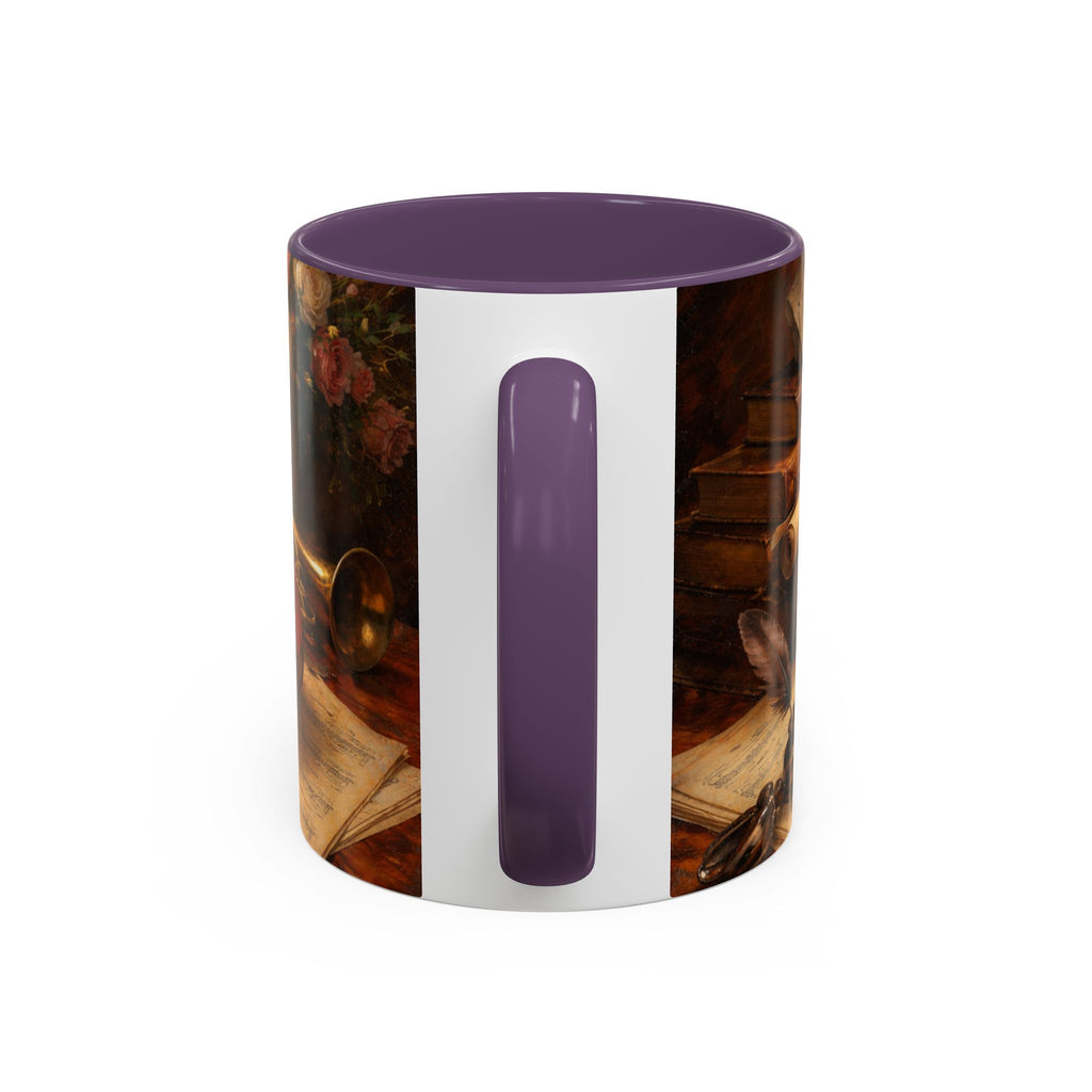 Classical Music Coffee Mug – Classical Music Floral Design (11/15 oz)