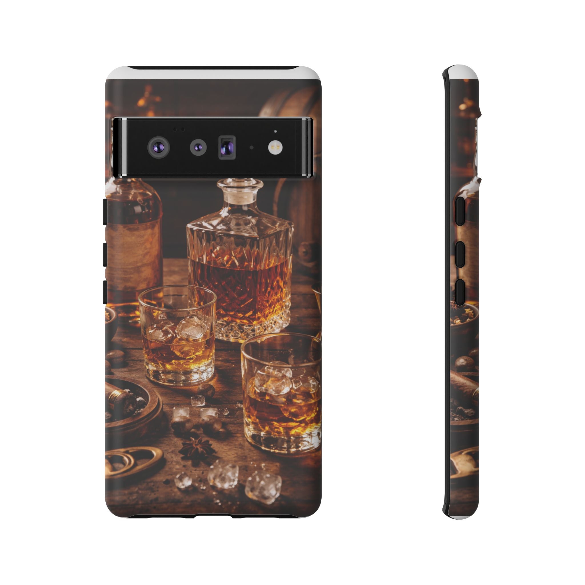 Whiskey Decanter Phone Case — Vintage Bar Spirits Protective Tough Case