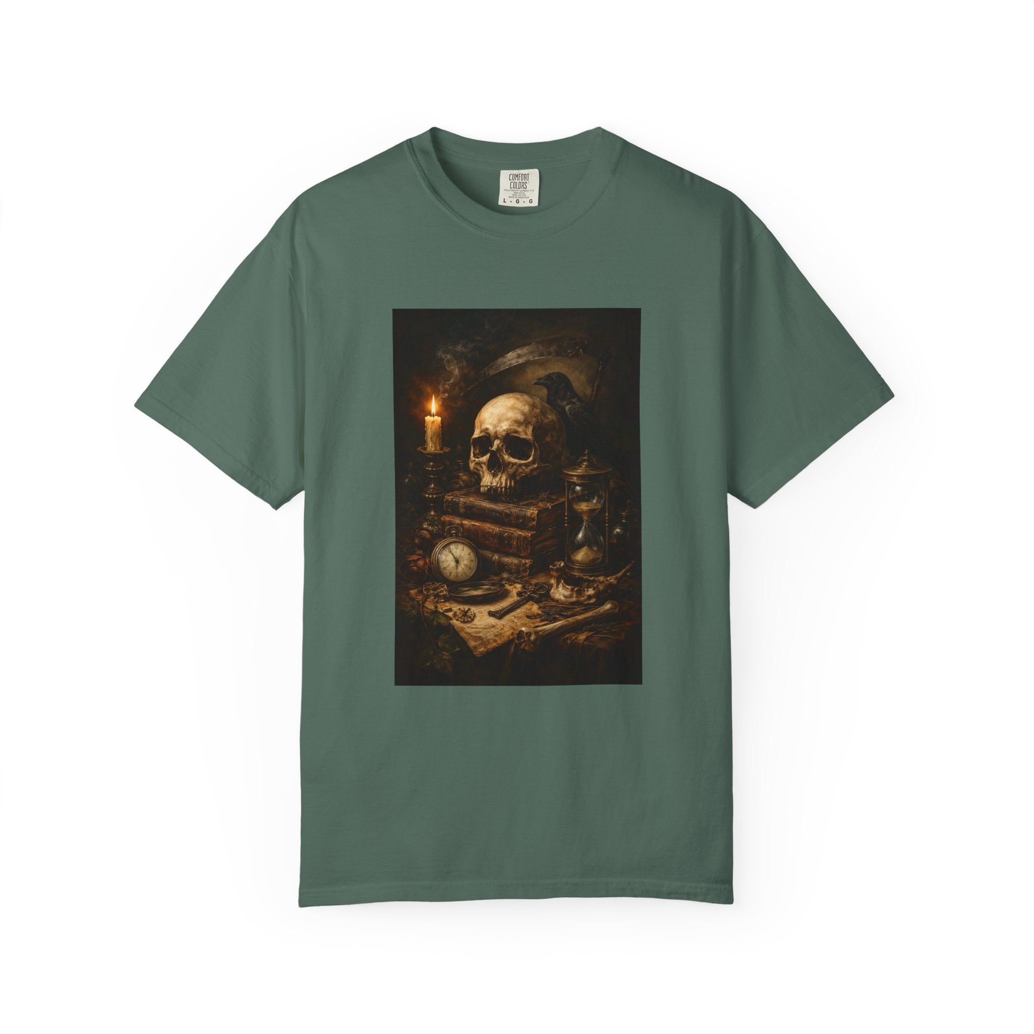 Skull & Candle - Memento Mori T-Shirt — Vintage Vanitas Art Tee