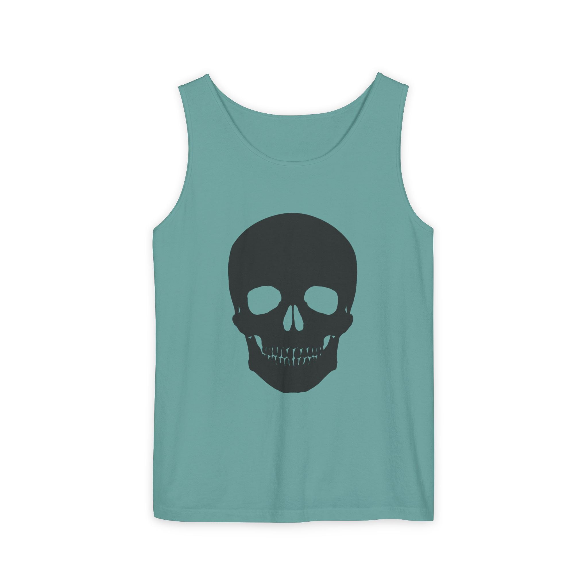 Skull Graphic Tank Top — Bold Black Skull Summer Vest