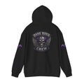 Premium Dark Rider Crew Hoodie — Purple Skull Motorcycle Biker Pullover