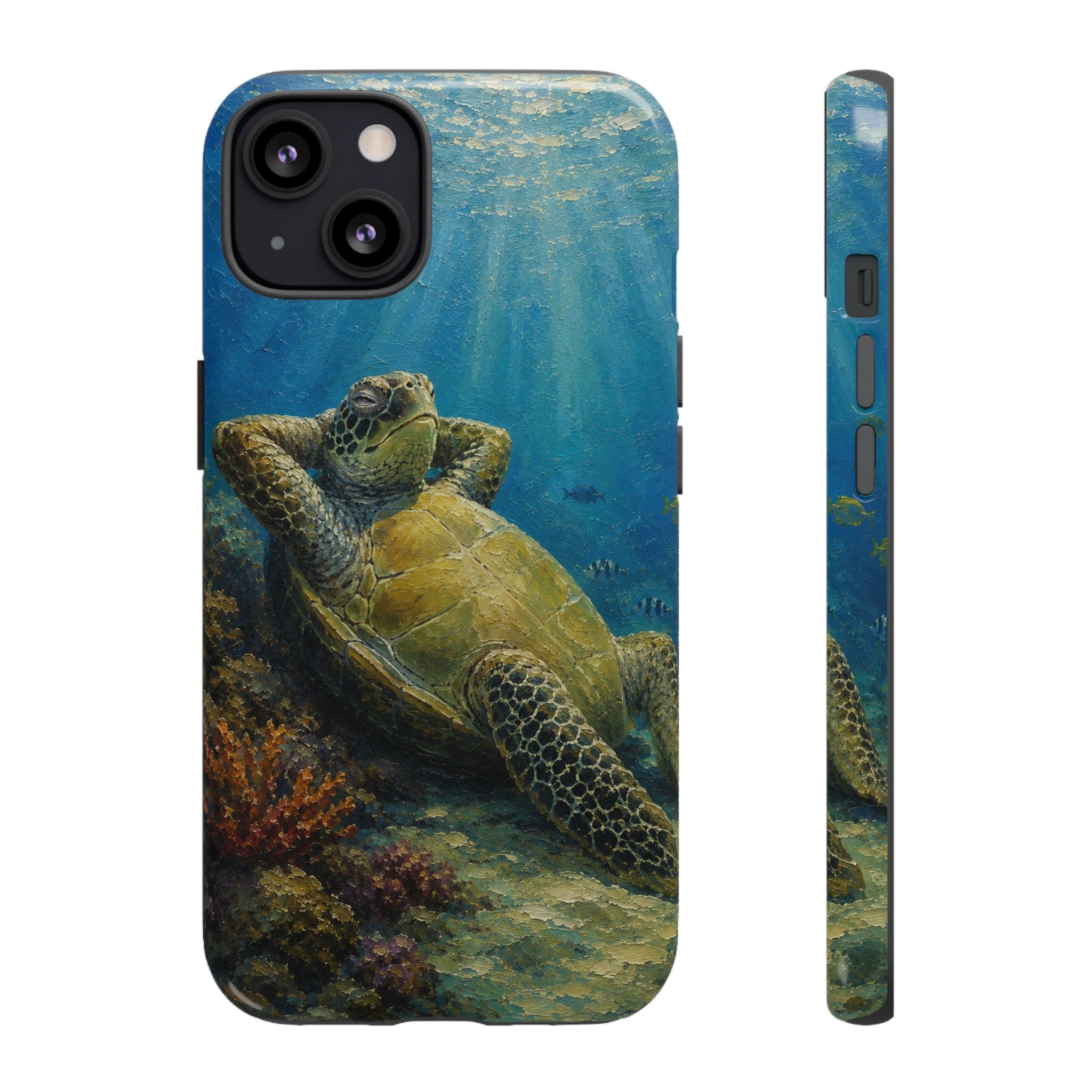 Sea Turtle Relaxation Phone Case — Ocean Underwater Art Protective Tough Case
