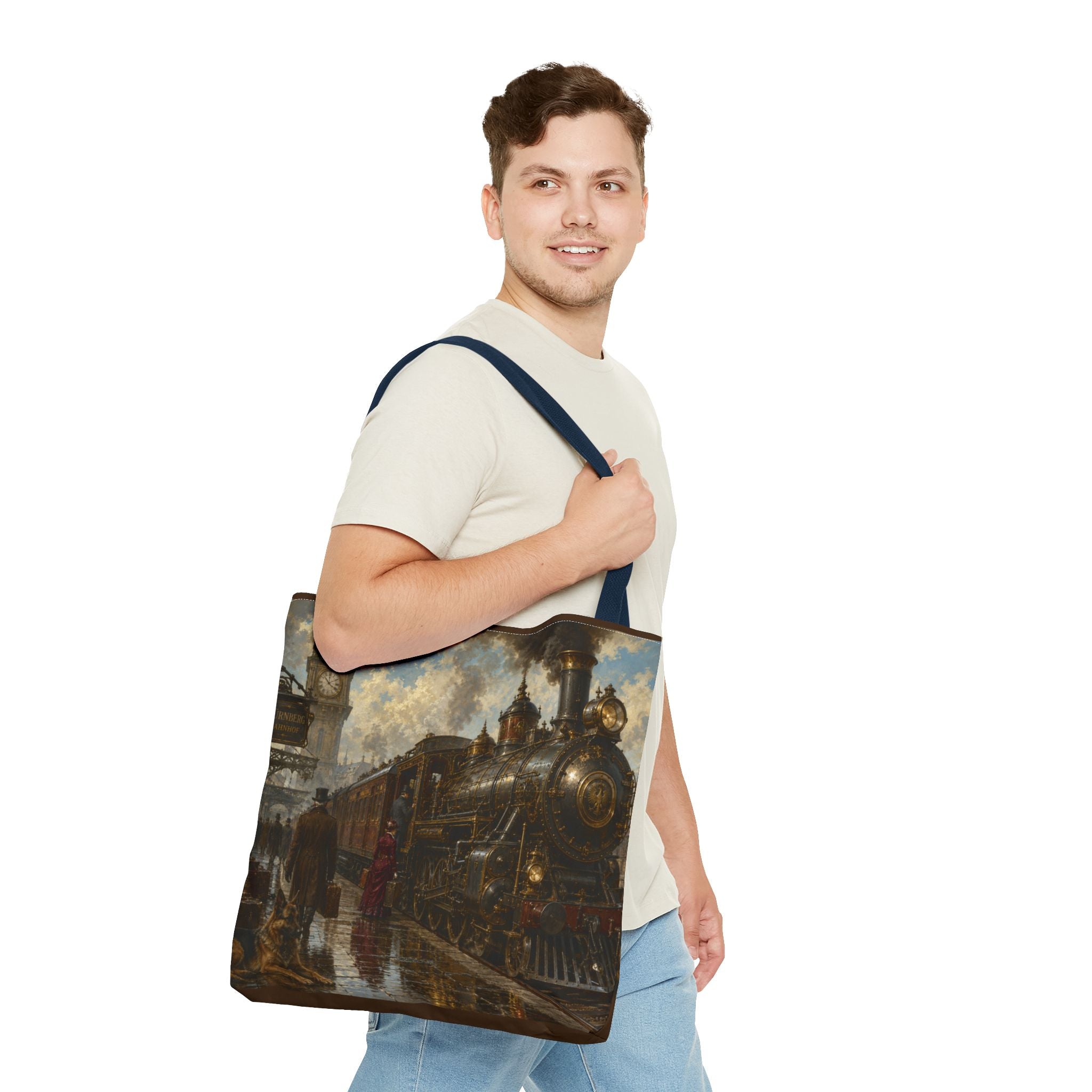 Steampunk Tote Bag — Victorian Station Art All-Over Print
