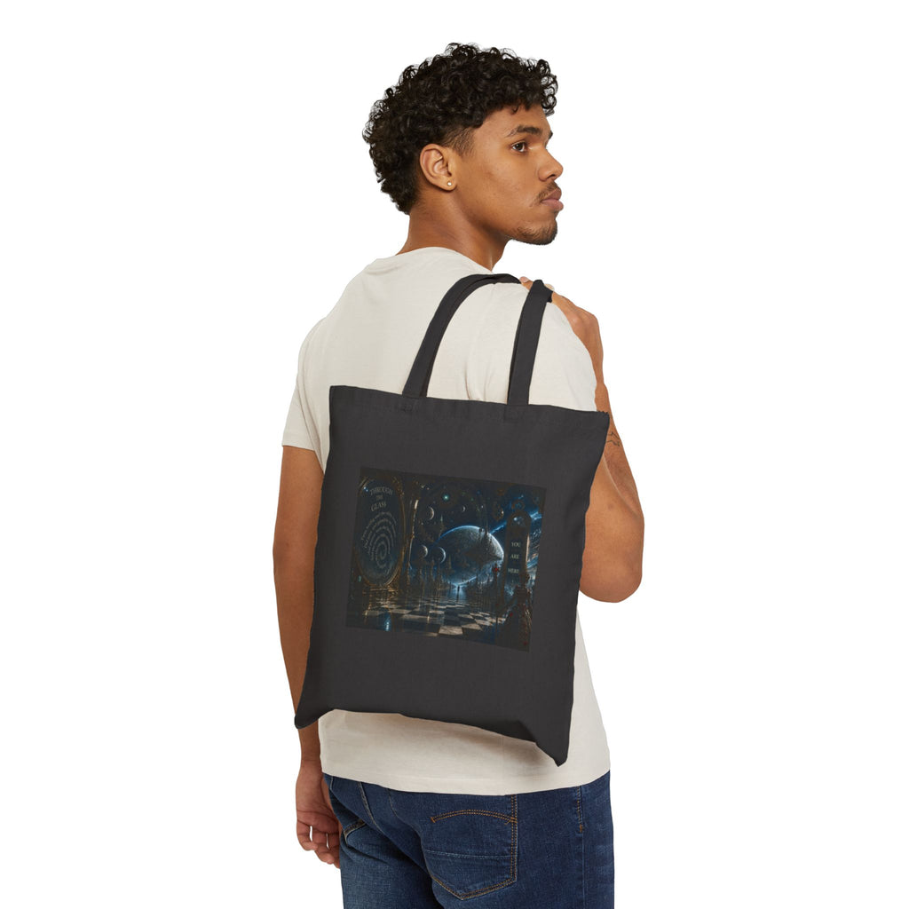 Astral Wonderland Tote Bag — Vintage Planetarium Art Canvas Tote